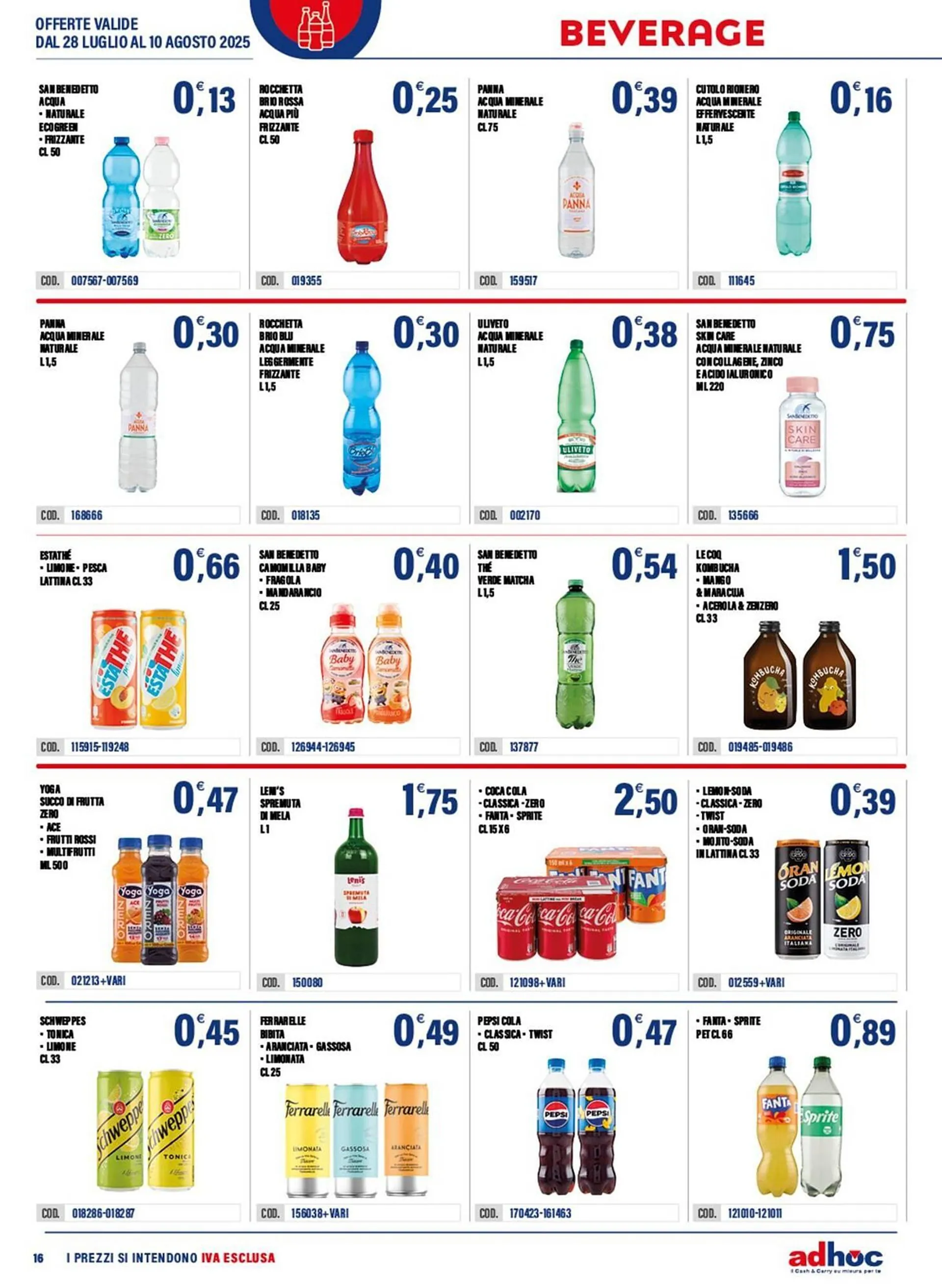Volantino Adhoc da 28 luglio a 10 agosto di 2025 - Pagina del volantino 16