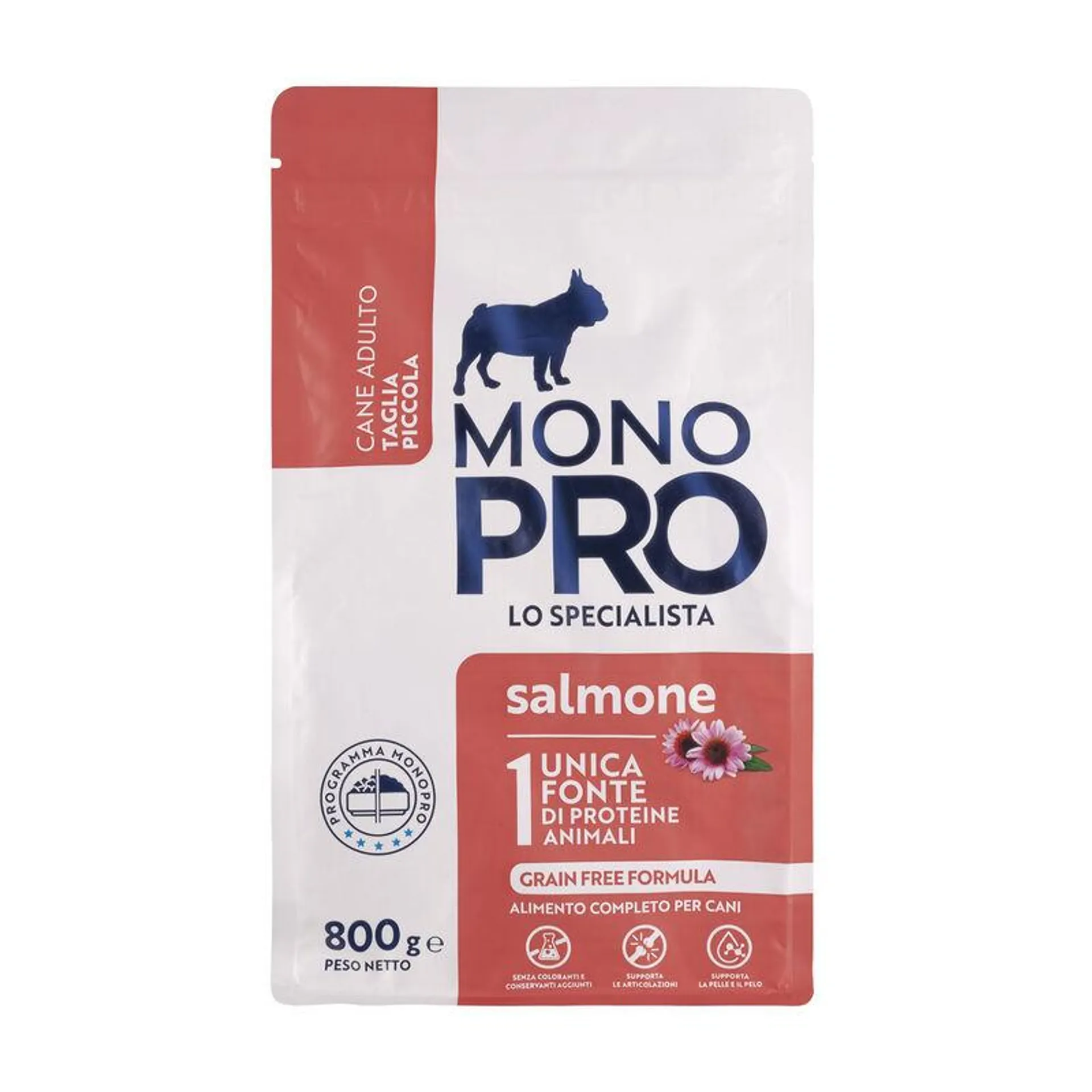 Monopro Dog Adult Mini Grain Free Salmone 800 gr