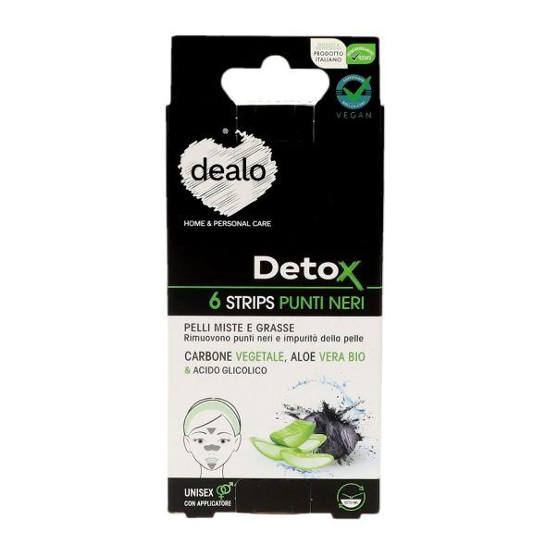 DEALO DETOX STRIPS PUNTI NERI 6PZ