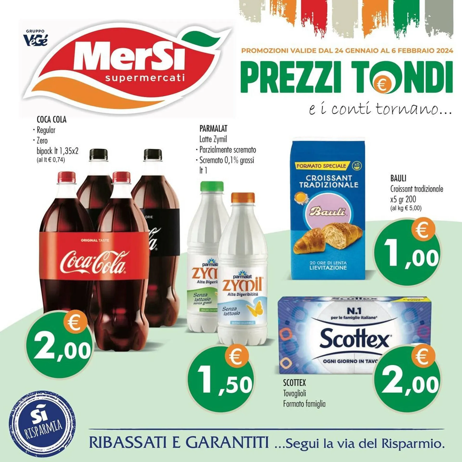 Volantino MerSi Supermercati da 24 gennaio a 6 febbraio di 2024 - Pagina del volantino 1