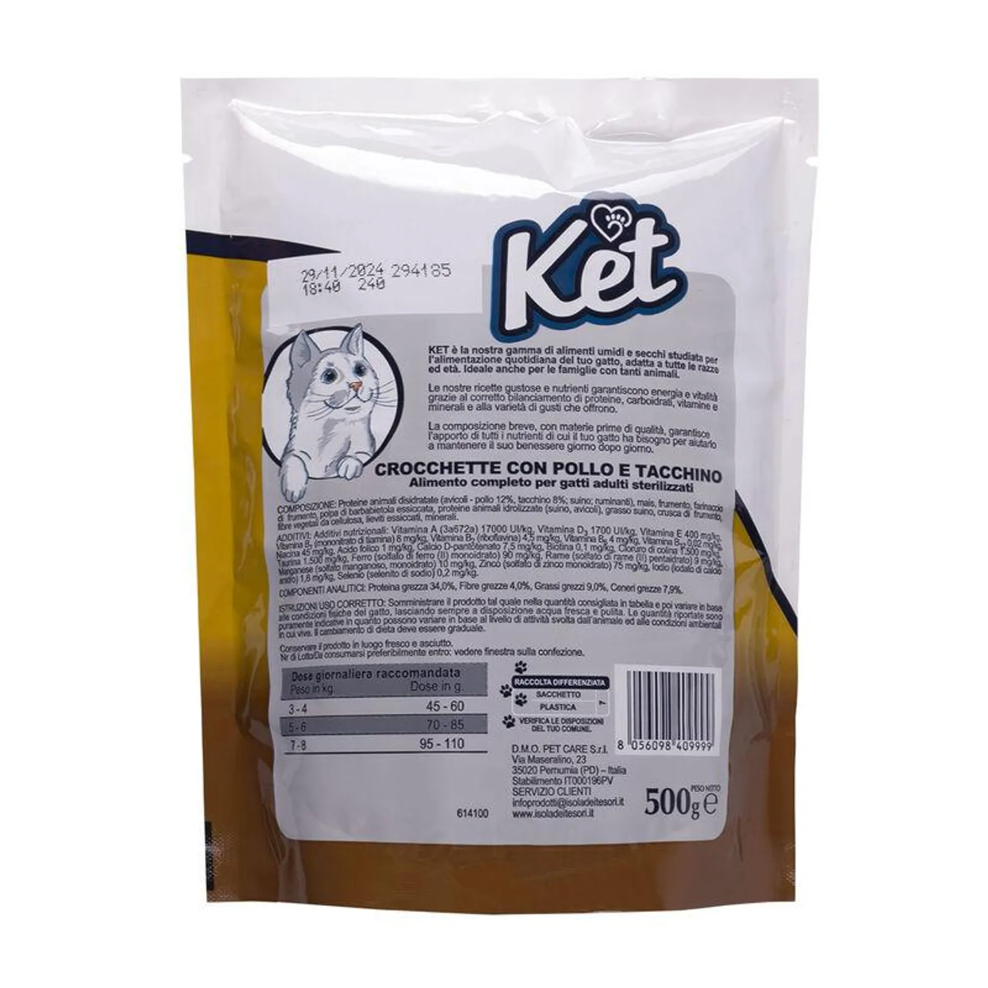 Ket Adult Sterililised Pollo e Tacchino 500 gr