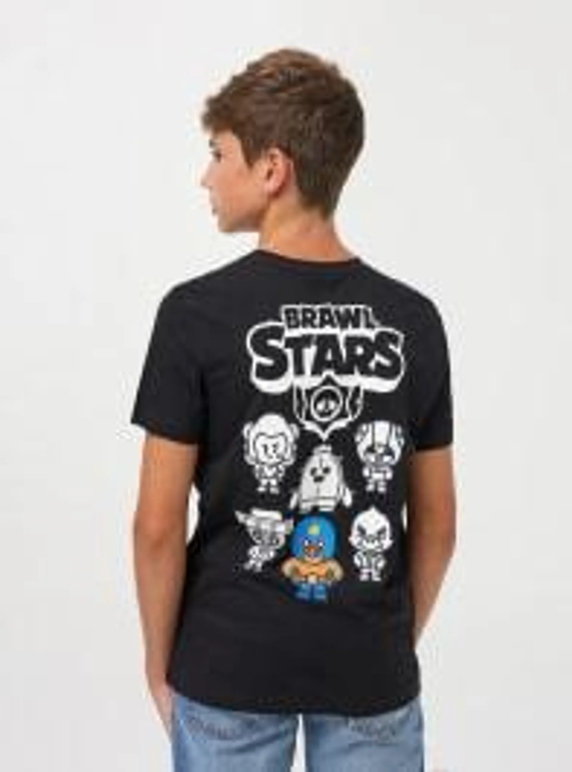 T-shirt con stampa Brawl Stars® fronte/retro Nero