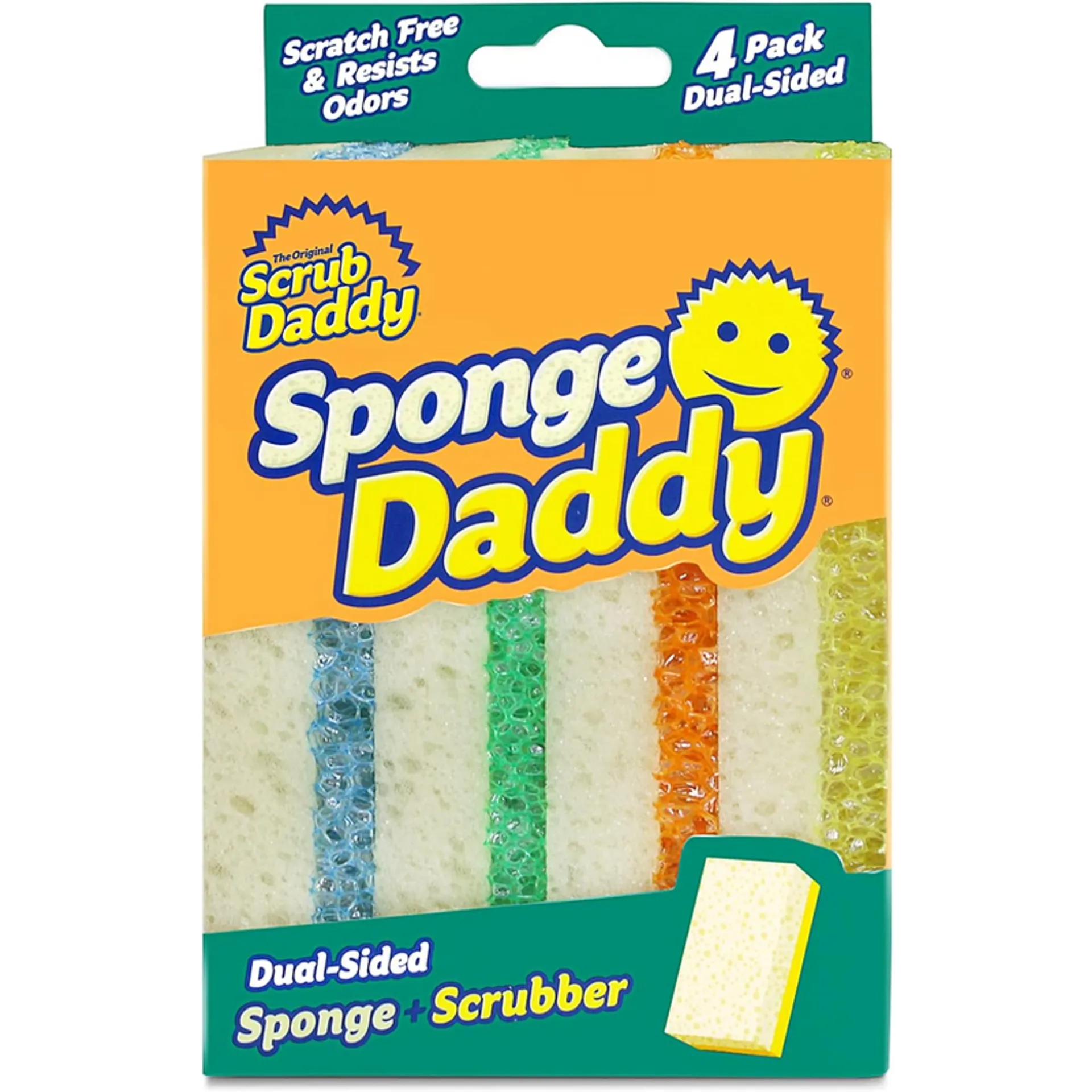 SCRUB DADDY 4 SPONGE DADDY SPONGE+SCRUBBER - SPUGNE ANTIGRAFFIO STOVIGLIE -