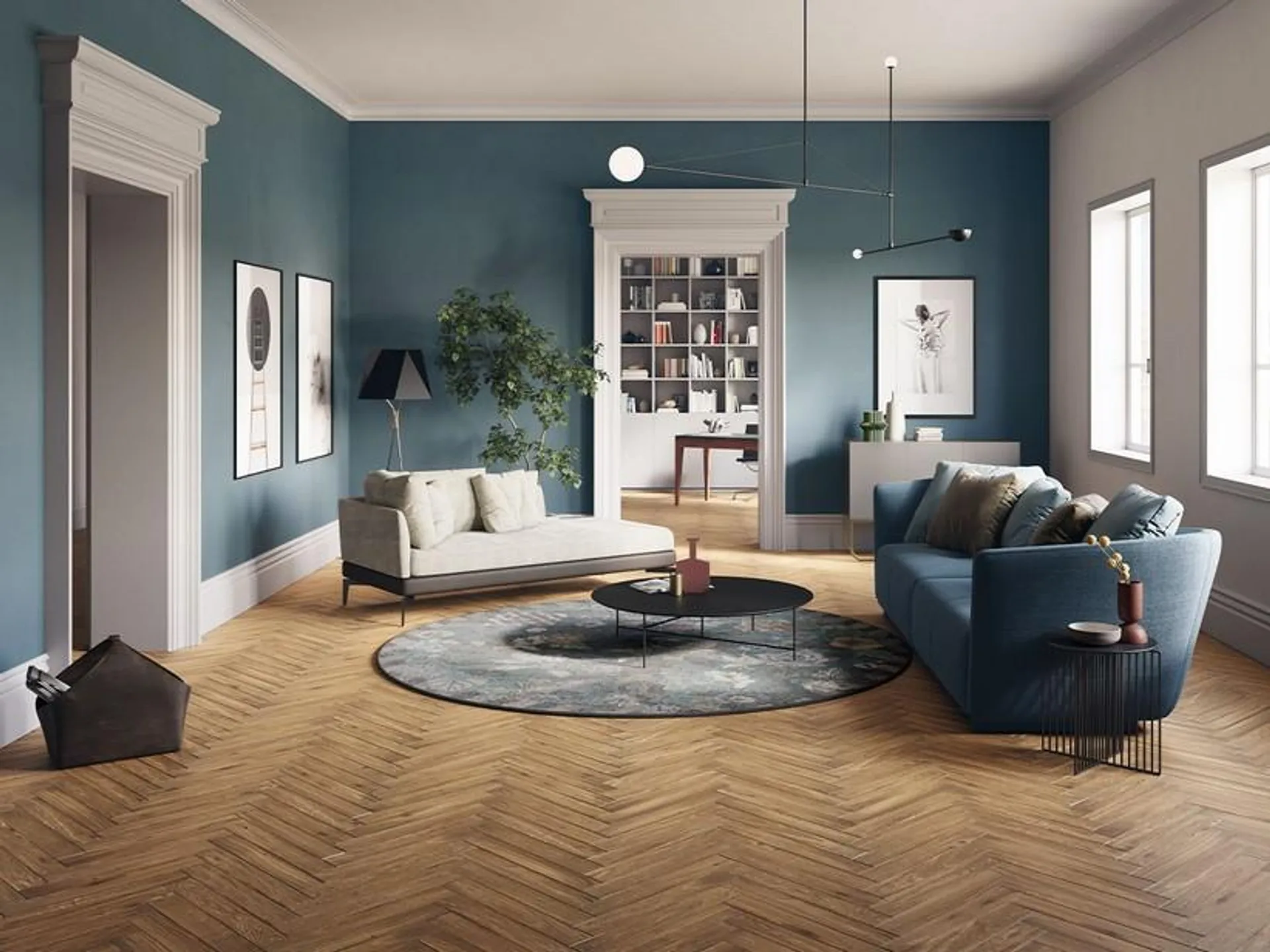 Parquet a Spina di Pesce Rovere Naturale - CorsoComo Naturale Doga Sinistra