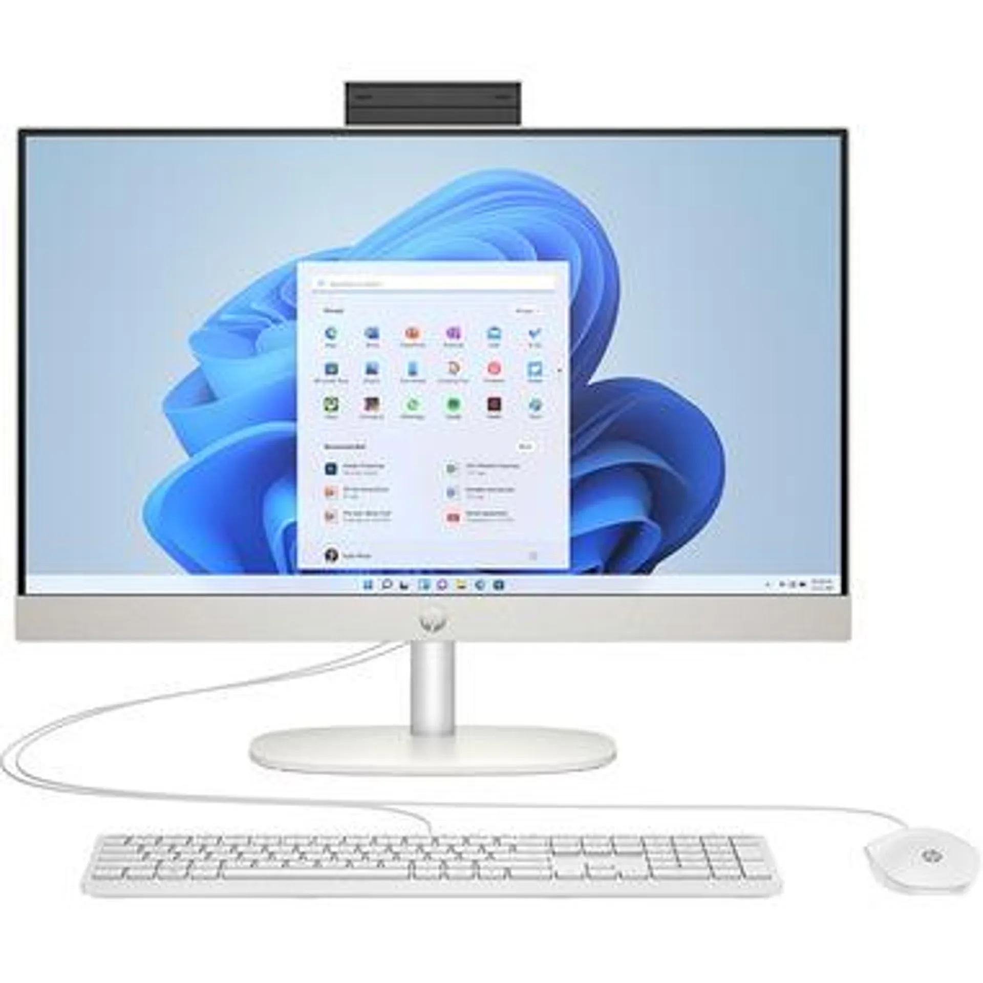 HP 24-cr0052nl AMD Ryzen™ 5 7520U 60,5 cm (23.8") 1920 x 1080 Pixel PC All-in-one 16 GB LPDDR5-SDRAM 512 GB SSD Windows 11 Home Wi-Fi 6 (802.11ax) Bianco