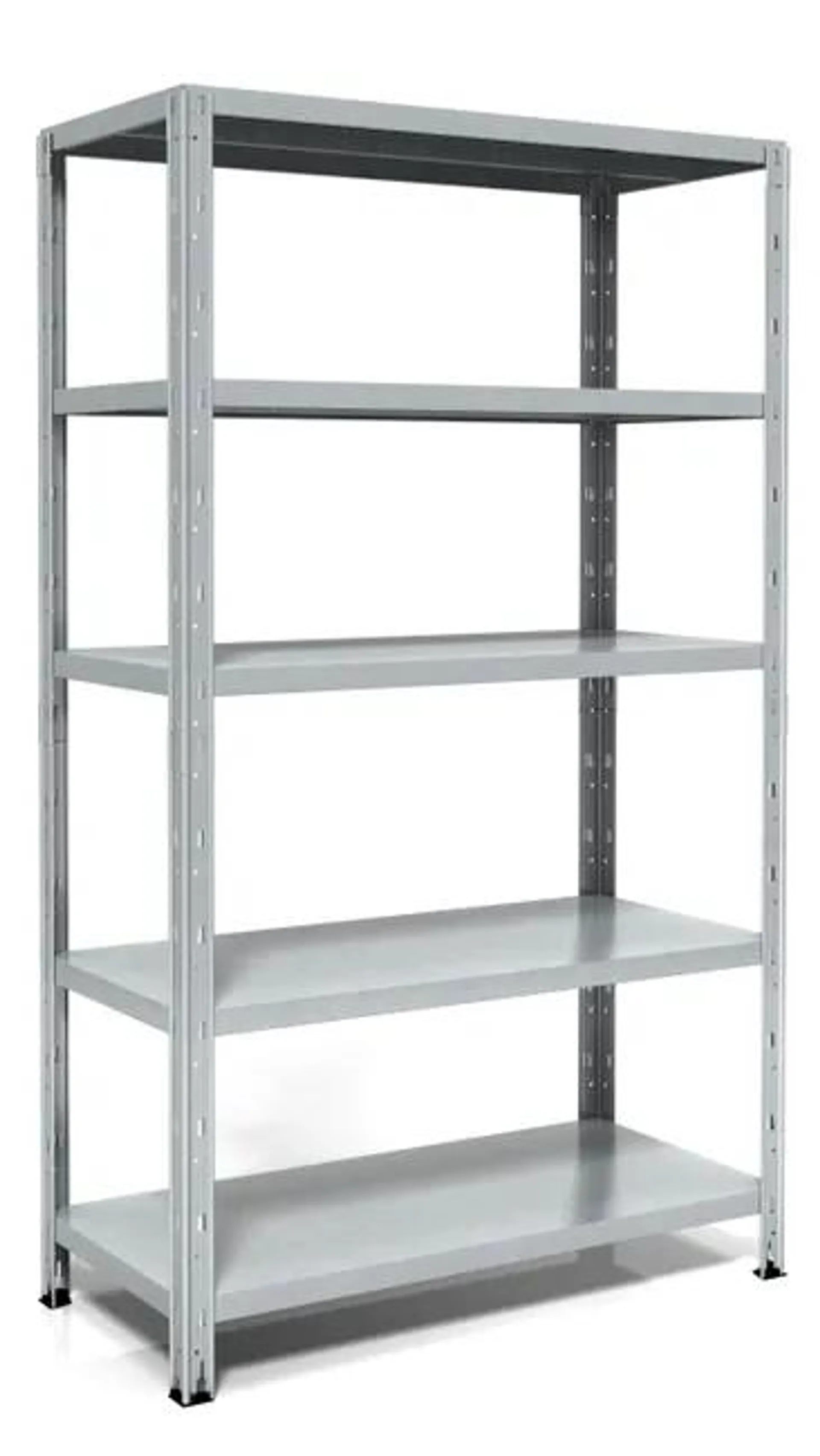 Scaffale in kit 5 ripiani L 100 x P 40 x H 188 cm grigio, portata per ripiano 150 kg