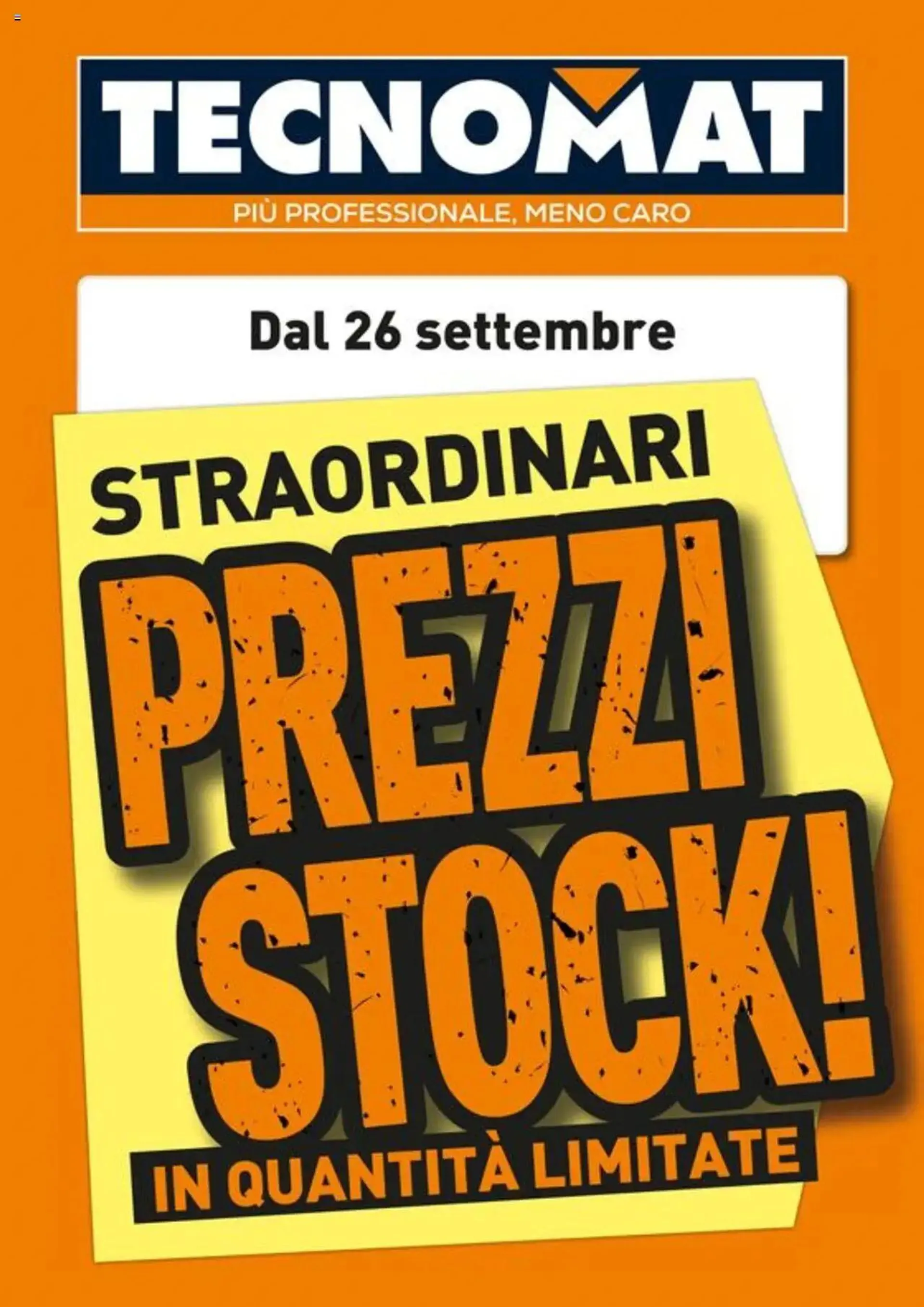 Volantino TECNOMAT da 26 settembre a 30 ottobre di 2024 - Pagina del volantino 1