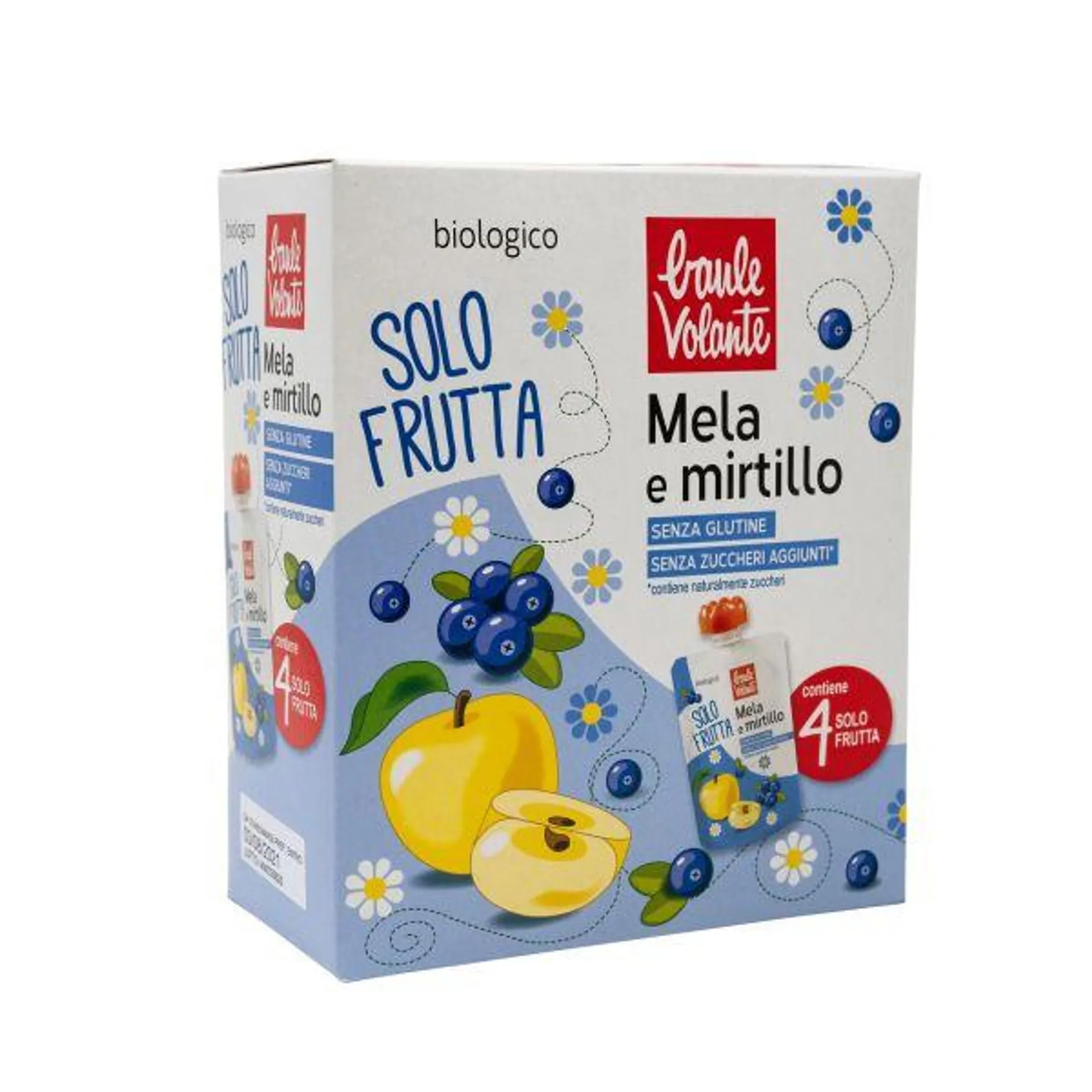 Solo Frutta Mela e Mirtillo Baule Volante 4 confezioni 400 G