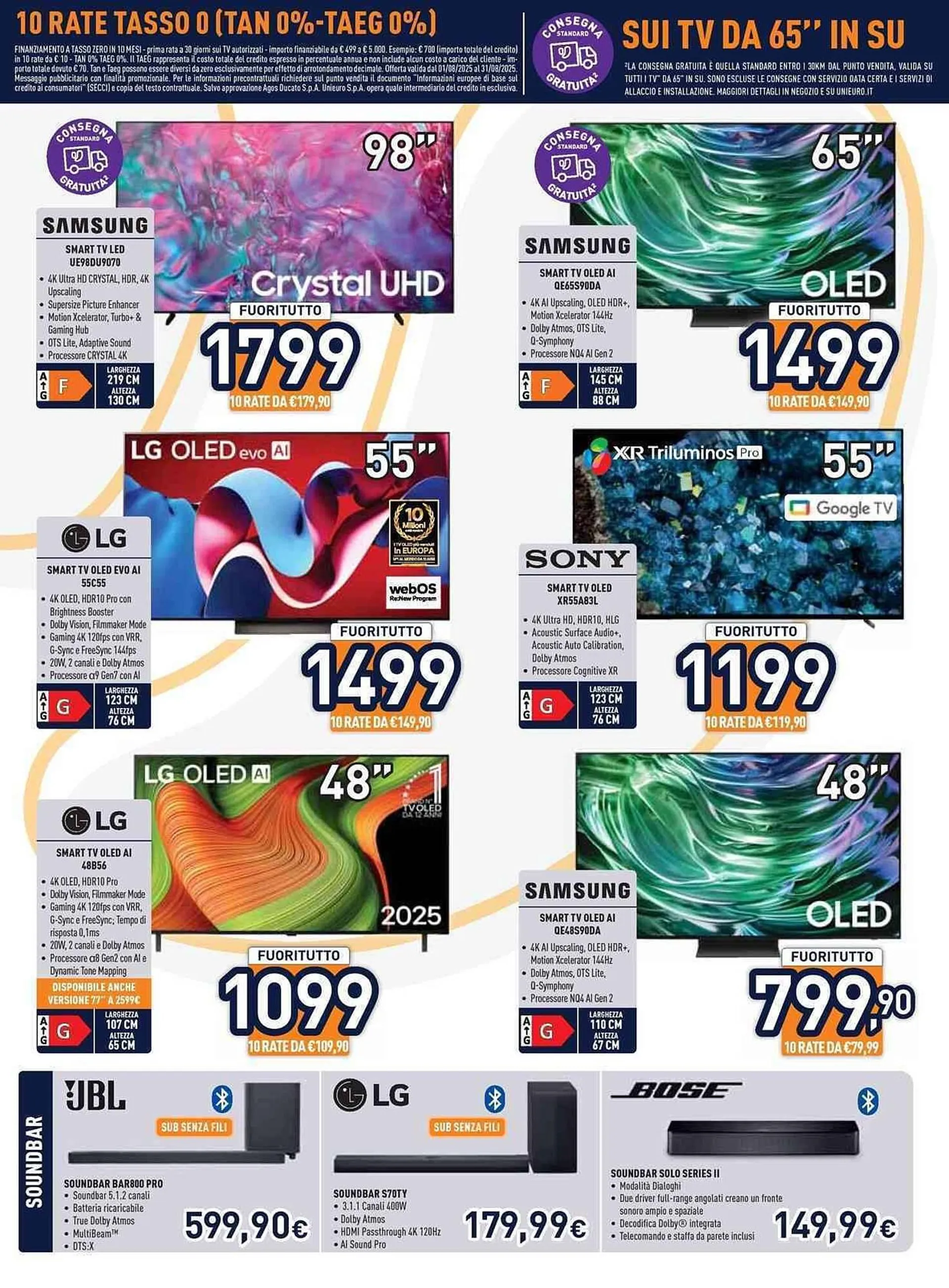 Volantino Unieuro da 1 agosto a 13 agosto di 2025 - Pagina del volantino 2