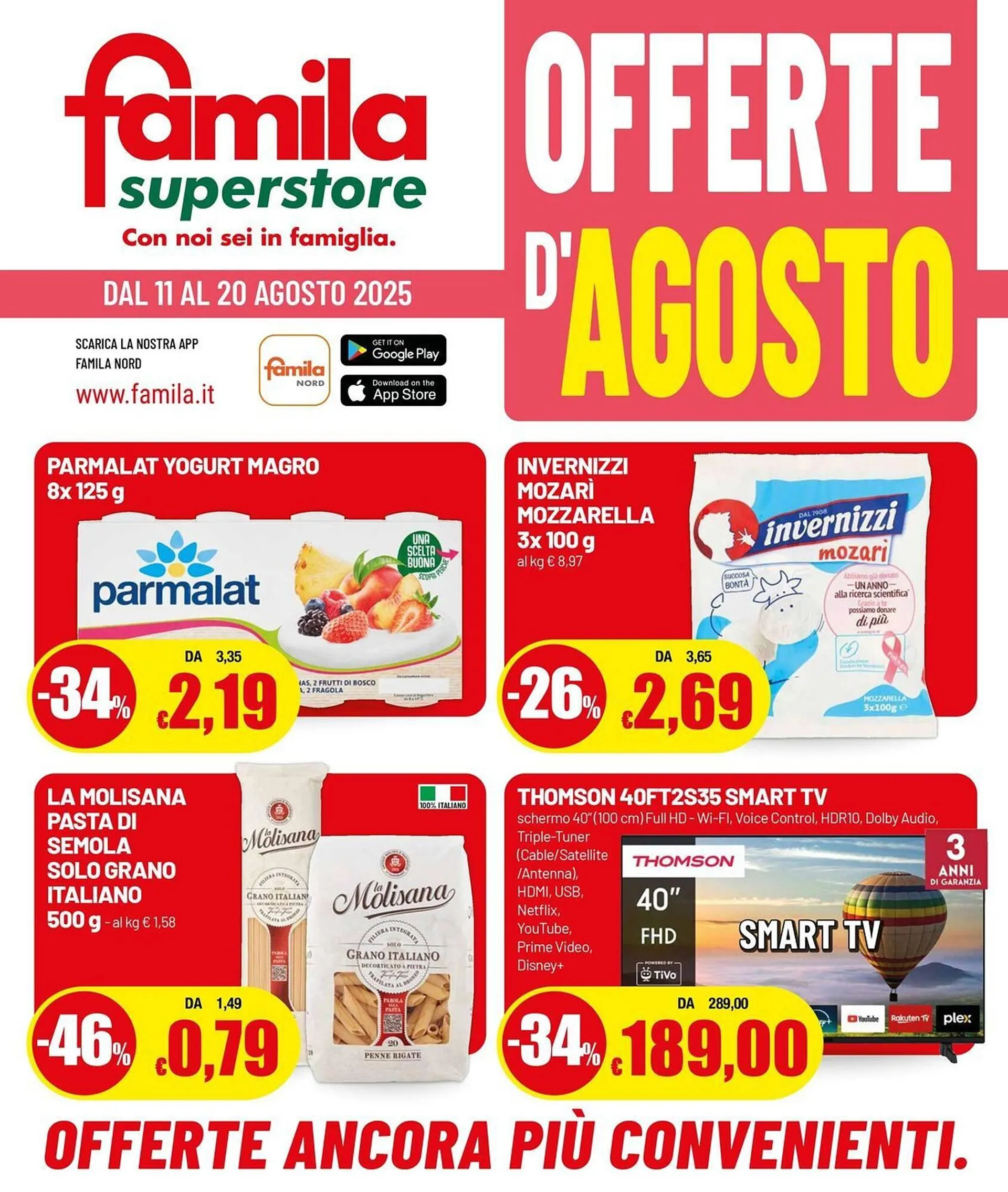 Volantino Famila Superstore da 11 agosto a 20 agosto di 2025 - Pagina del volantino 1
