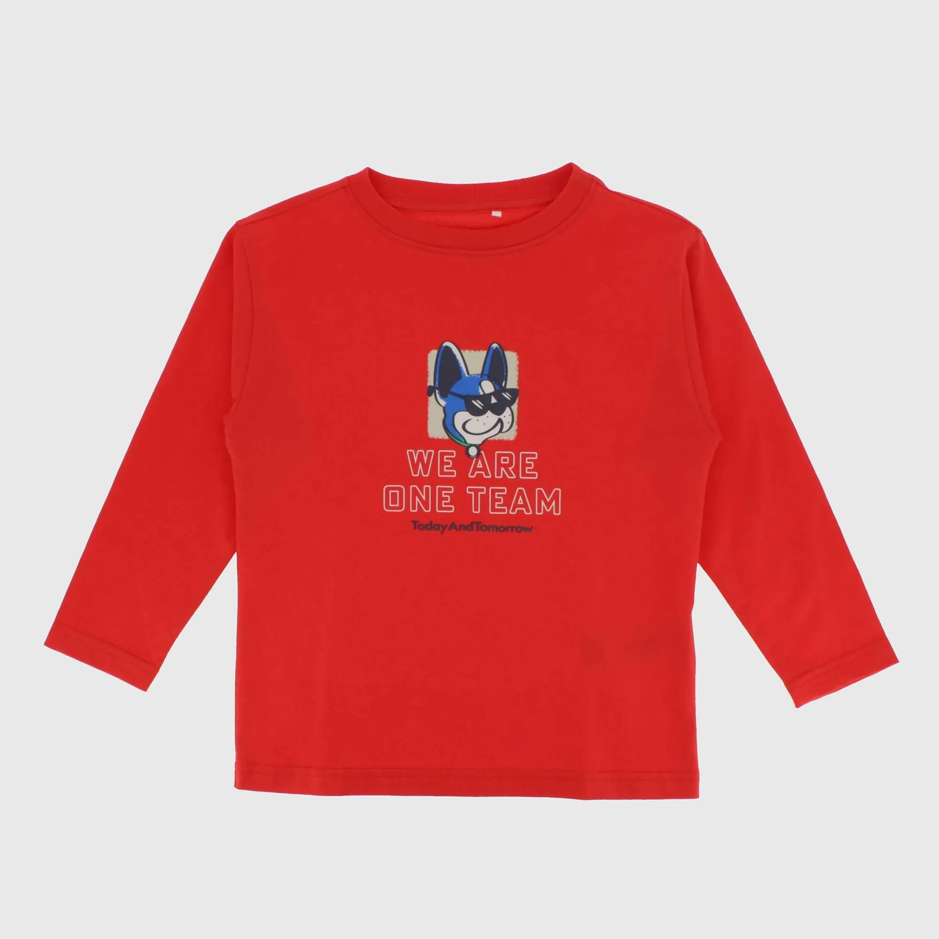 Maglietta oversize in jersey da Bambino, ROSSO