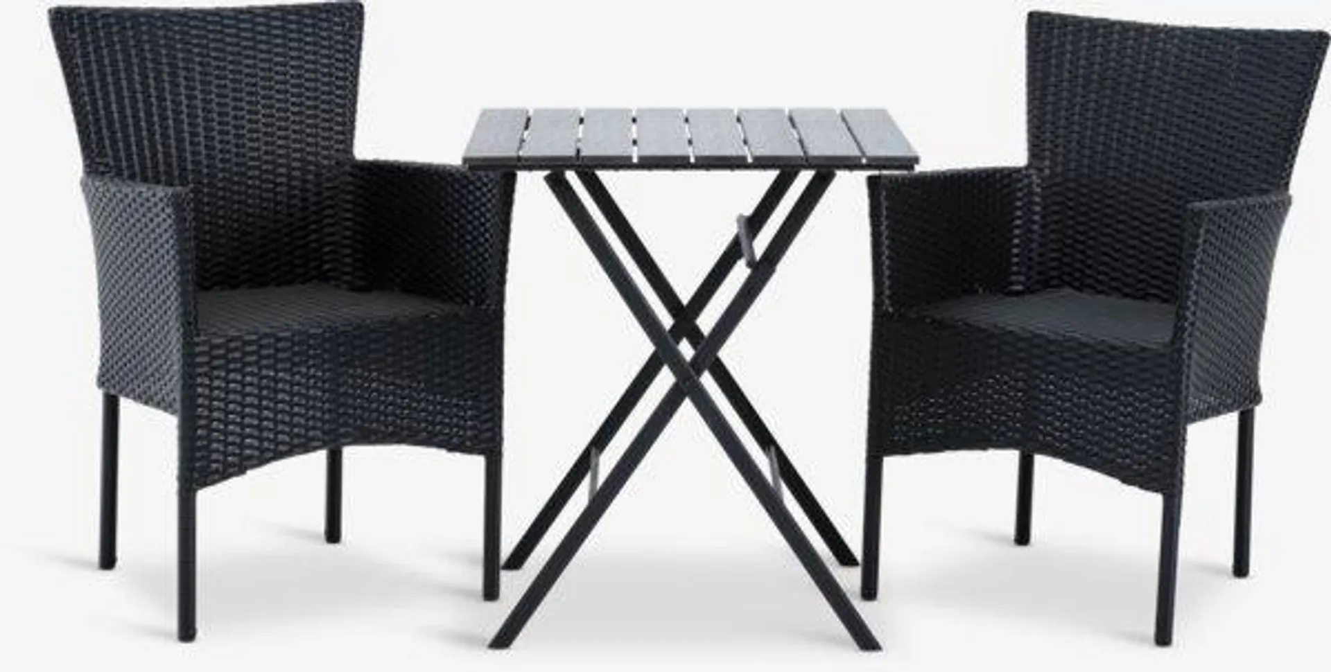 SANDVIKA Tavolo L65 + 2 AIDT Sedie nero