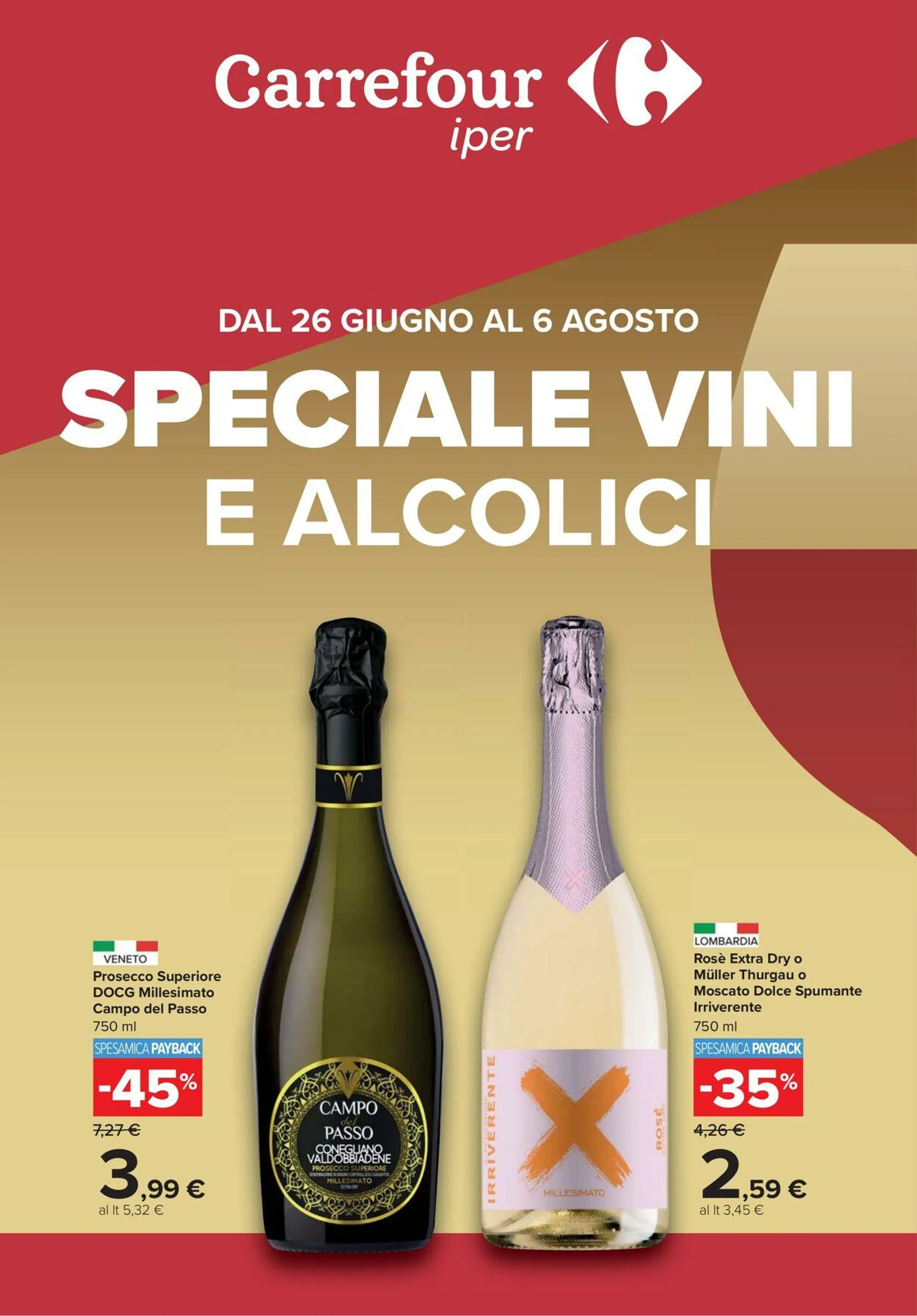 Carrefour Volantino attuale da 26 giugno a 6 agosto di 2025 - Pagina del volantino 1