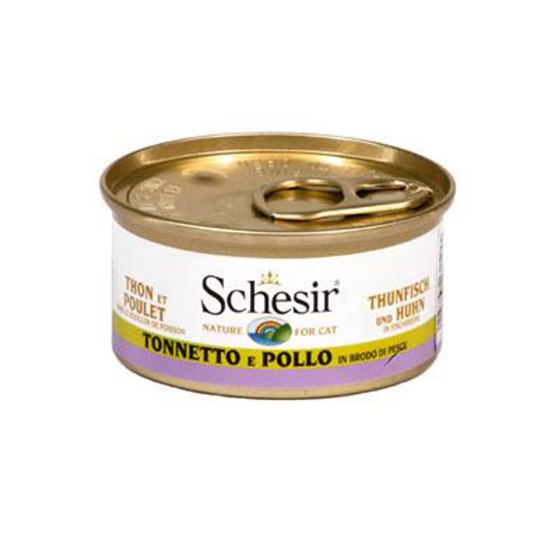 Schesir in Brodo di Pesce Umido Gatto 70gr