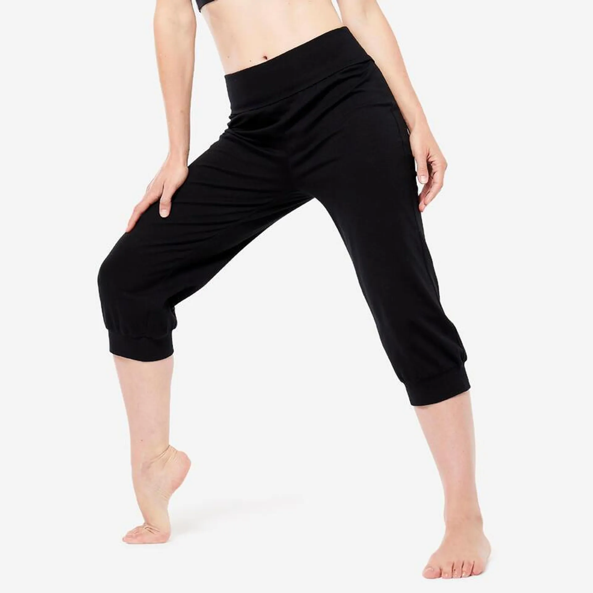 Pantaloncini 3/4 donna yoga regular fit cotone