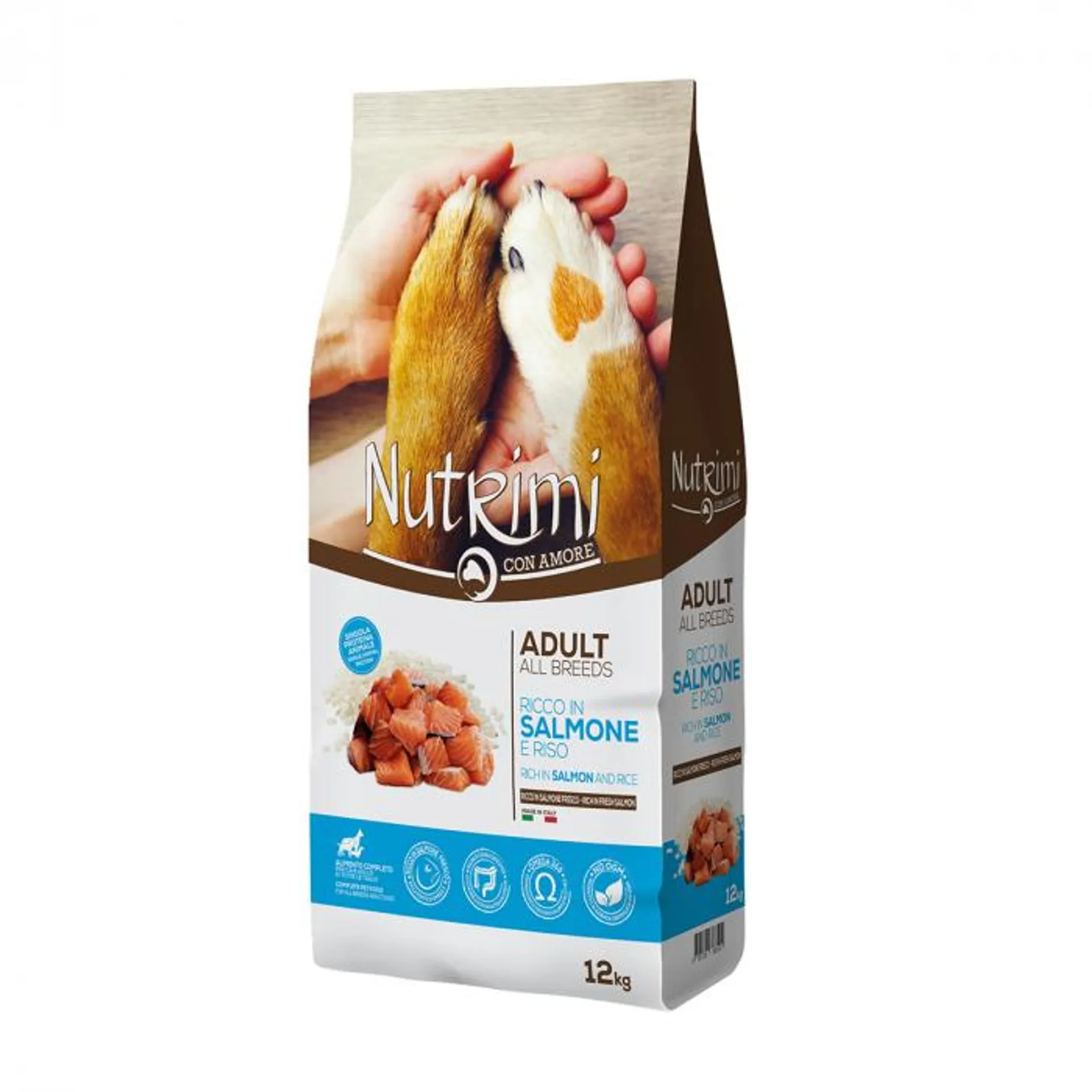 Nutrimi crocchette per cani adulti al salmone 12 kg