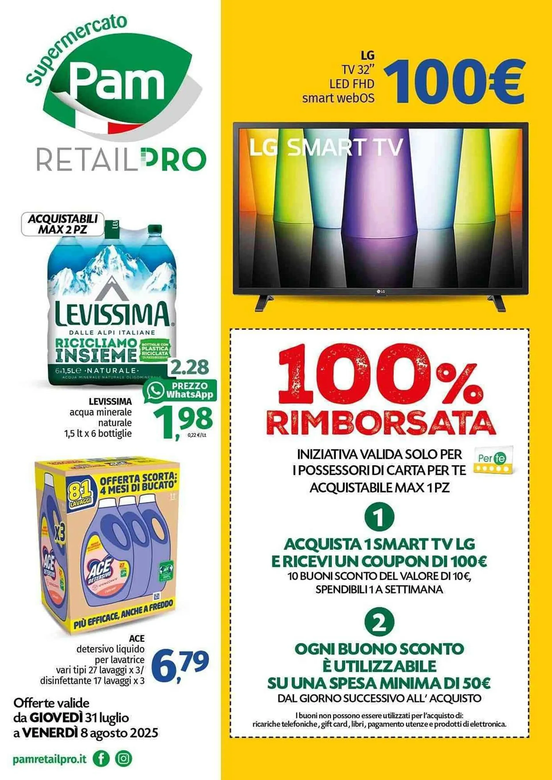 Volantino Pam da 1 agosto a 8 agosto di 2025 - Pagina del volantino 1