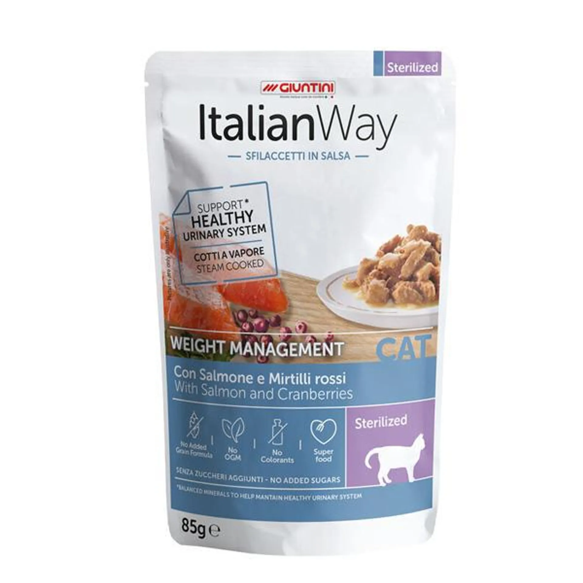 Italianway Cat Adult Sterilised Wieight Management Sfilaccetti in salsa