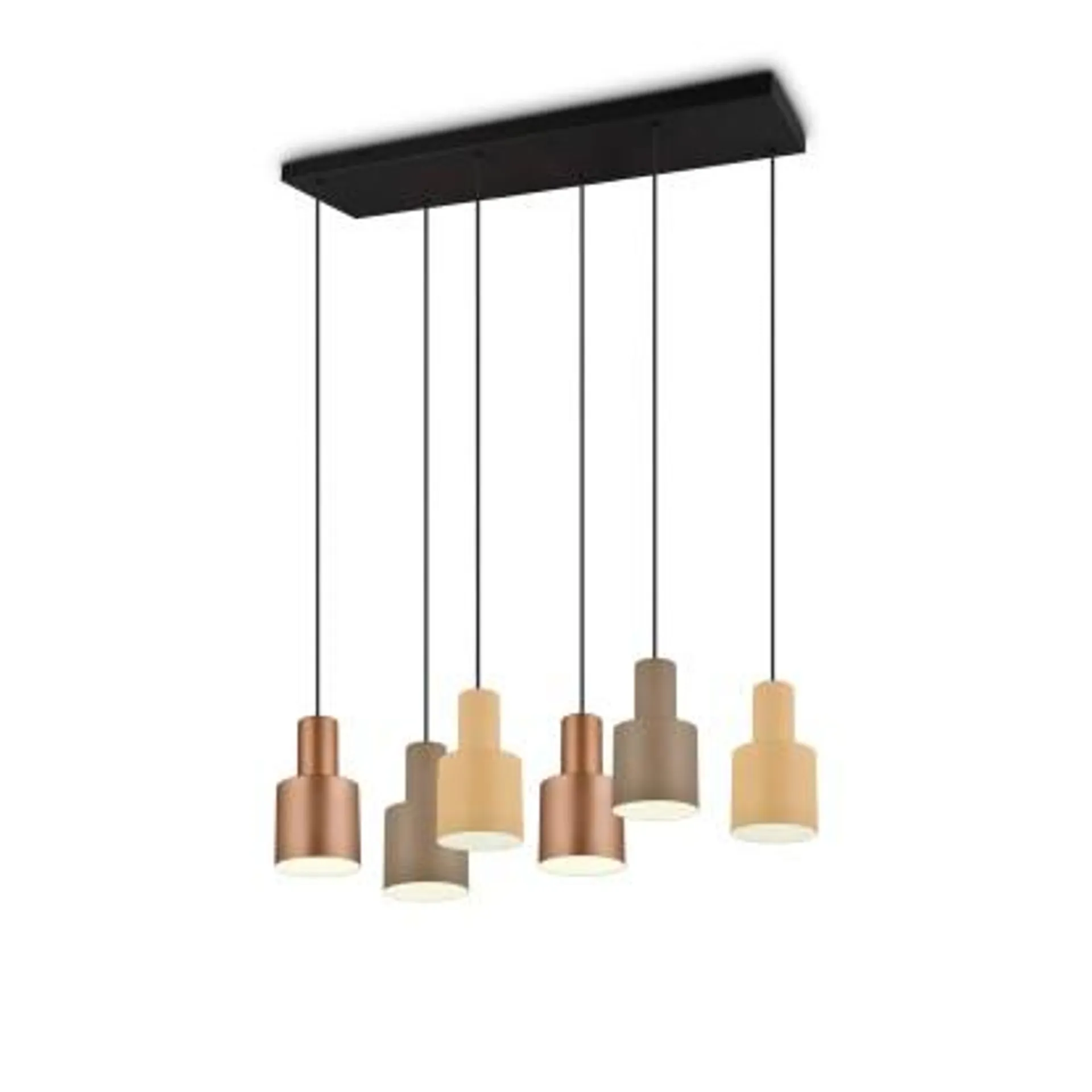 Lampada a sospensione Agudo 6xE27 max. 40 W 150x85 cm multicolor