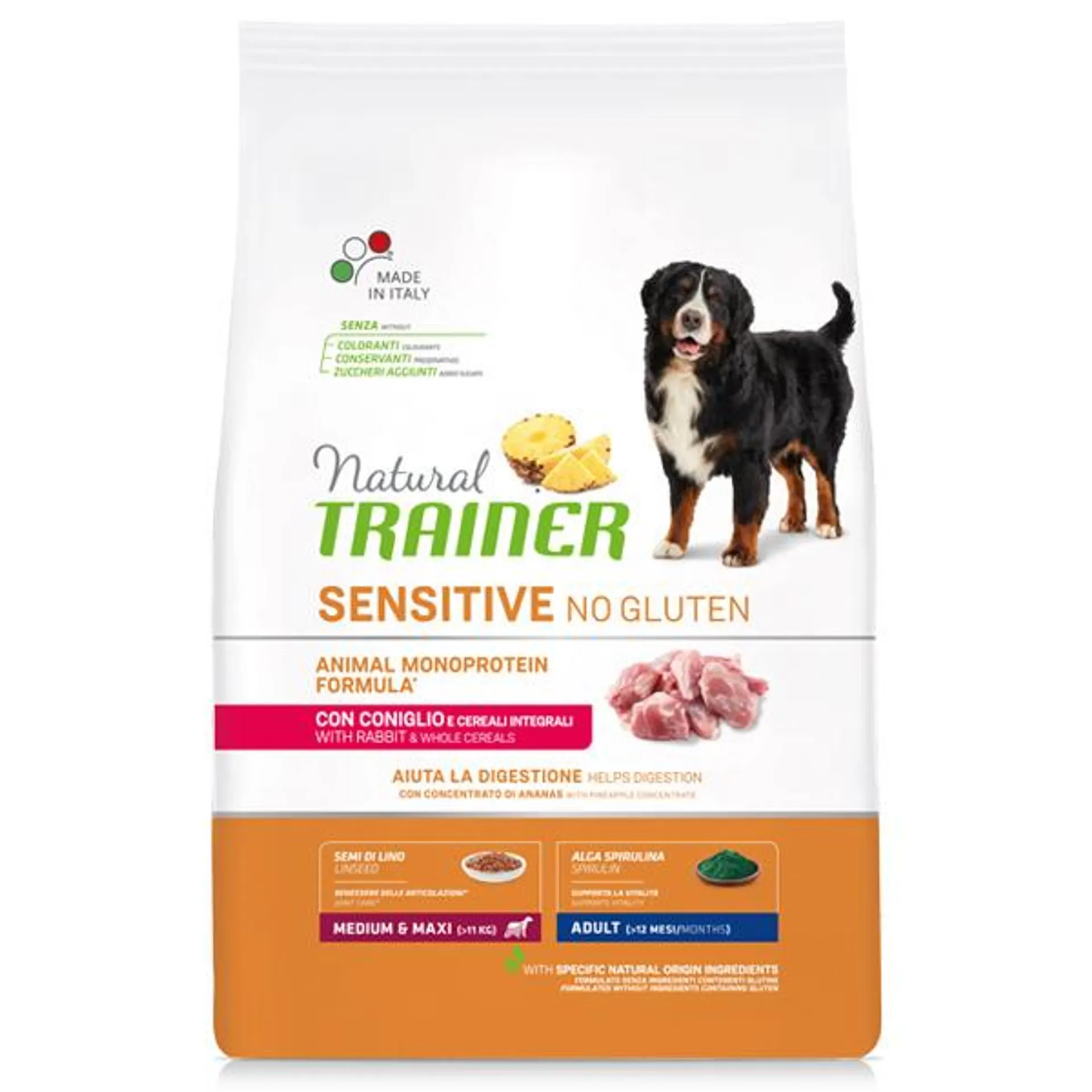 Trainer - Natural Sensitive No Gluten Medium & Maxi Adult con Coniglio