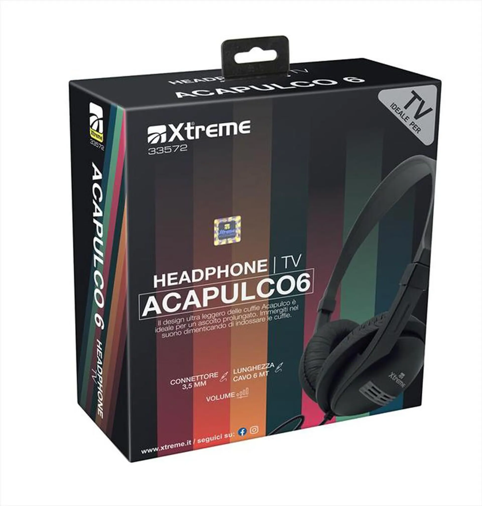 XTREME - 33572 - Cuffia stereo TV light-NERO
