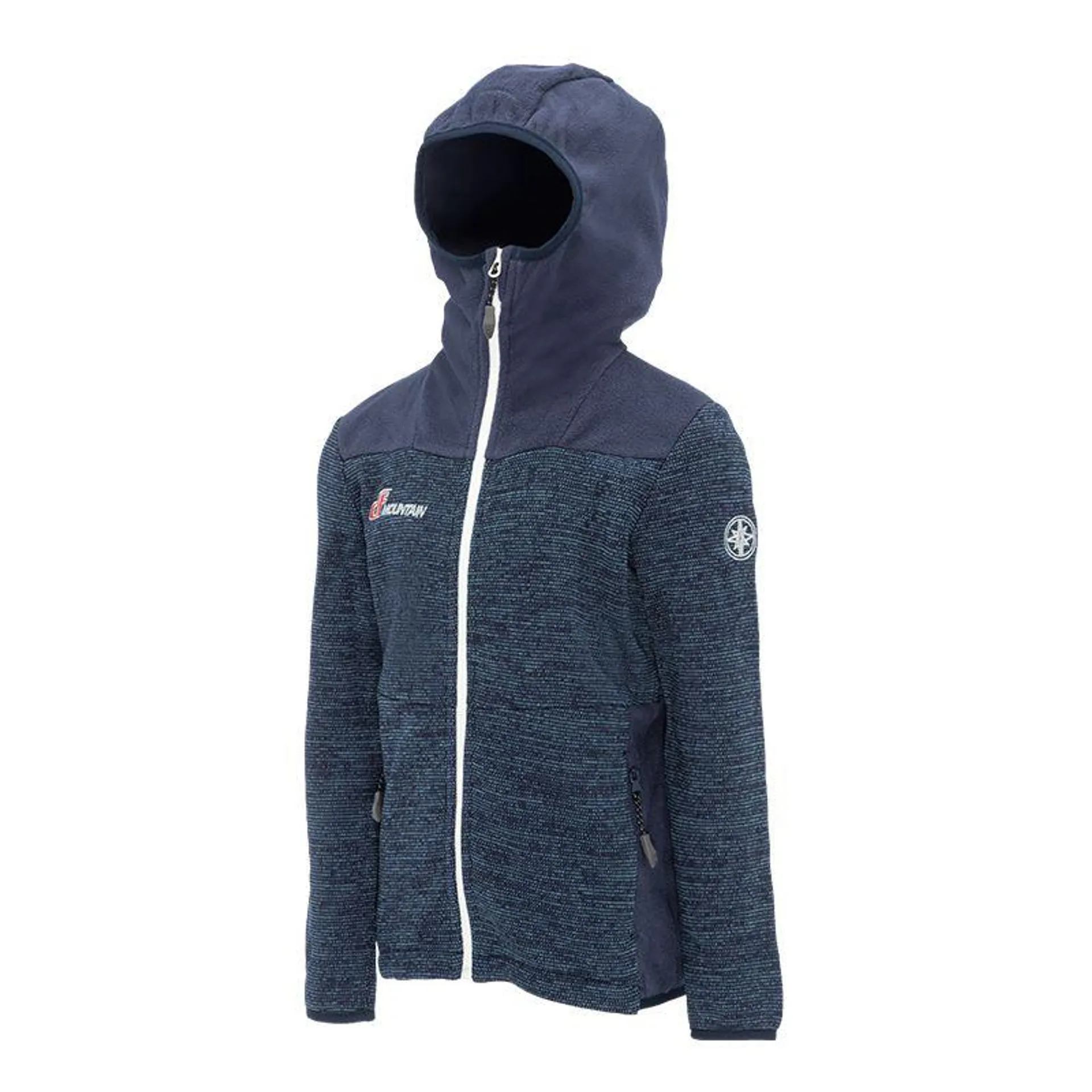 PILE BAMBINO MELANGE HOODY C485 BLU MELANGE