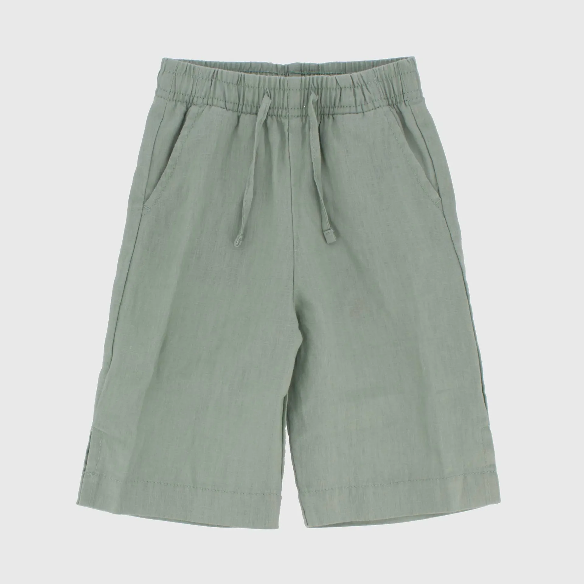 Pantalone in lino da Bambina, VERDE