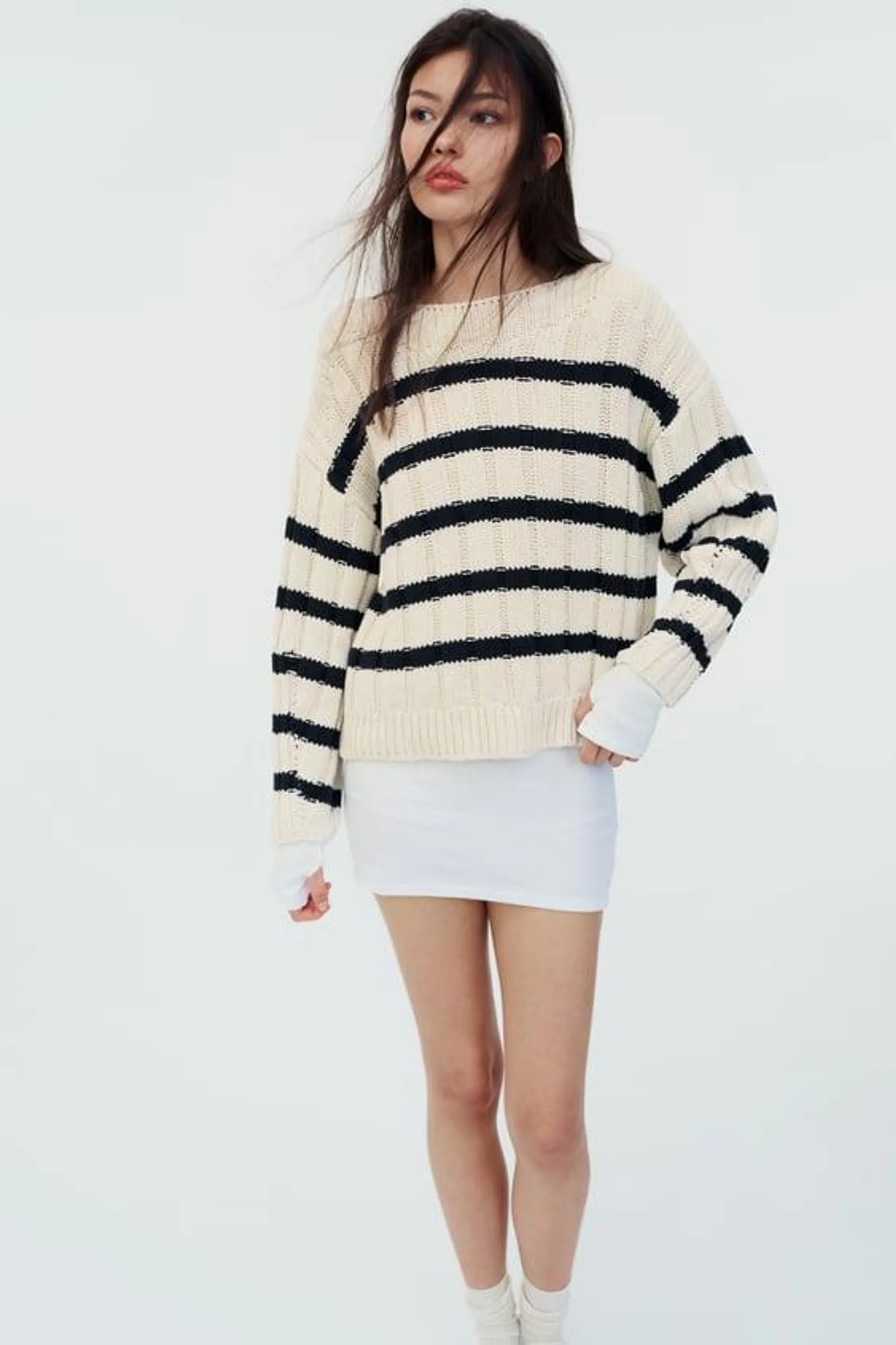 PULLOVER IN MAGLIA A RIGHE