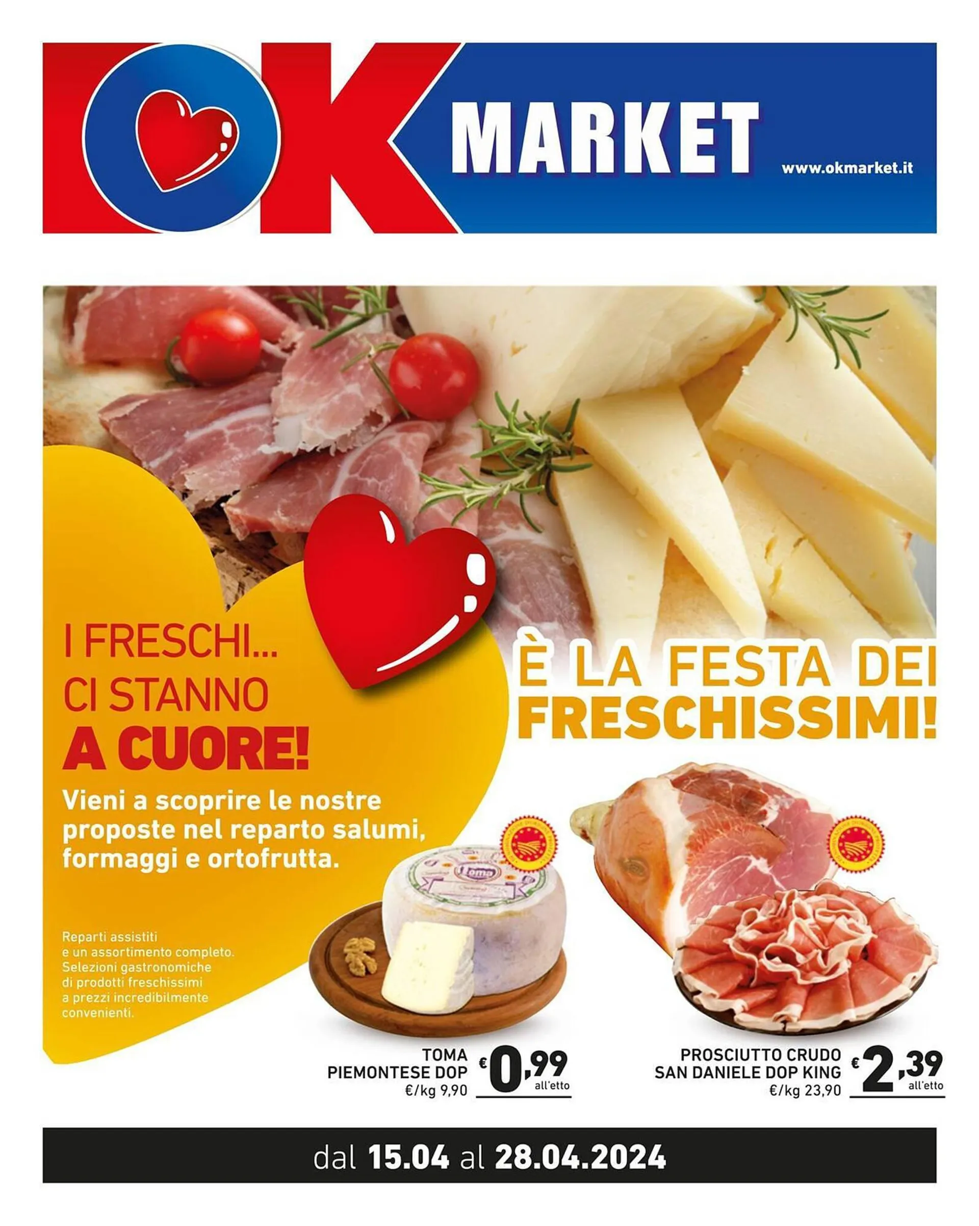 Volantino Ok Market da 15 aprile a 28 aprile di 2024 - Pagina del volantino 1