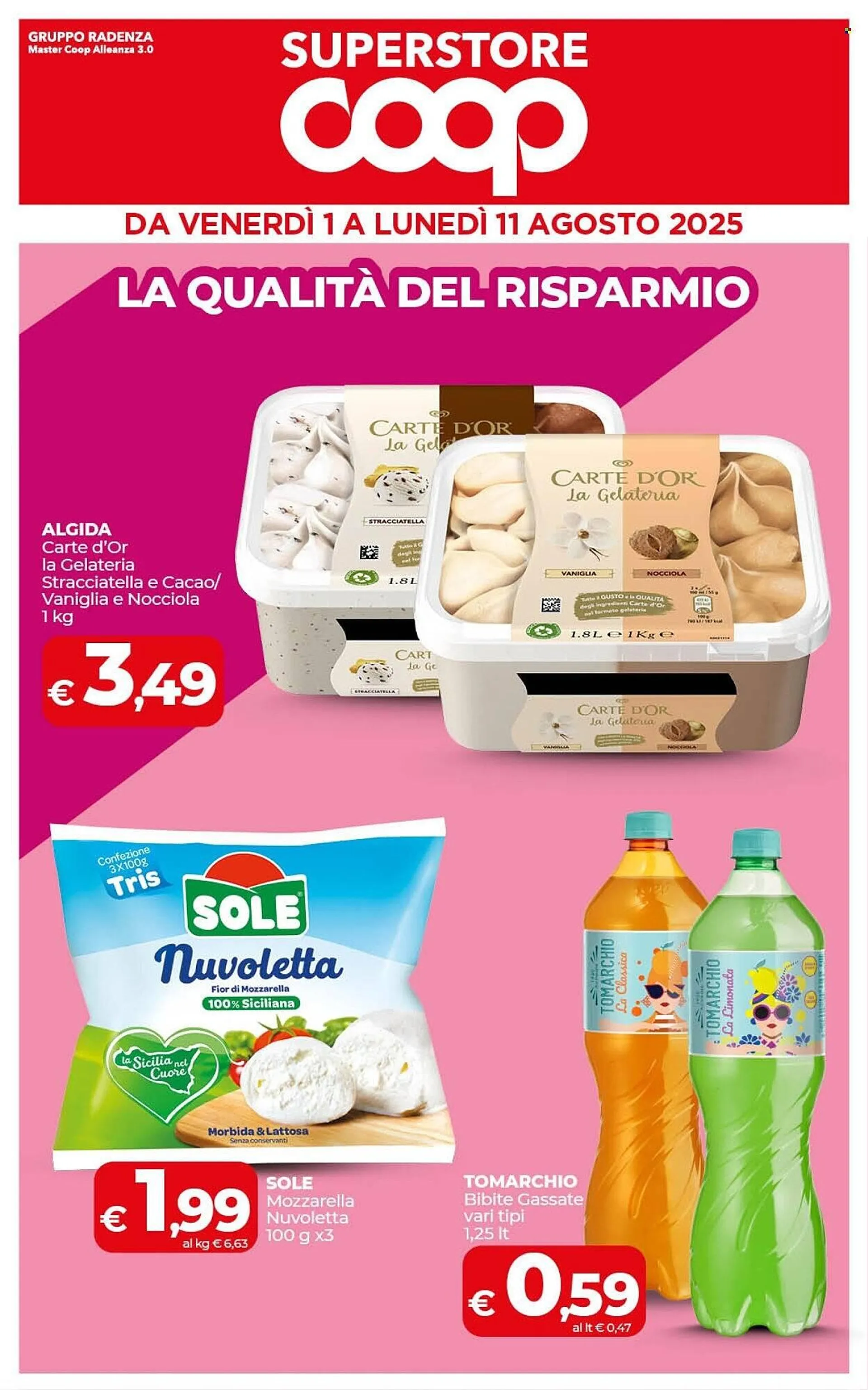 Volantino Coop Radenza da 1 agosto a 11 agosto di 2025 - Pagina del volantino 1