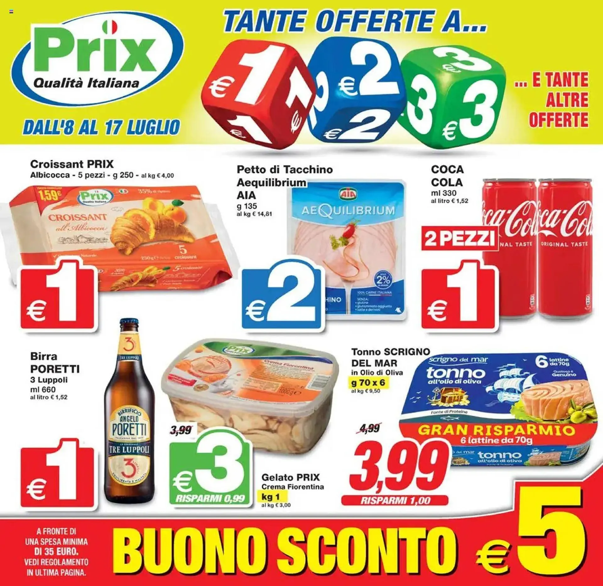 Volantino Prix Quality da 8 luglio a 17 luglio di 2025 - Pagina del volantino 1