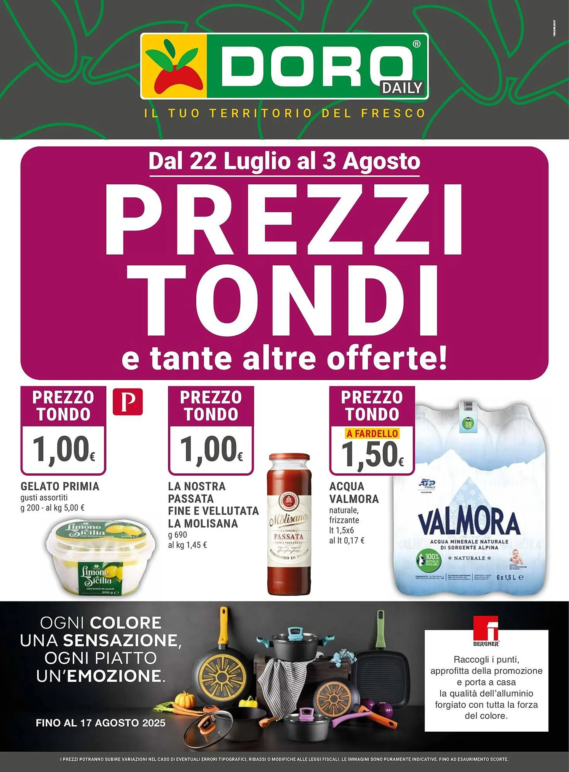 Volantino Doro Supermercati da 22 luglio a 3 agosto di 2025 - Pagina del volantino 1