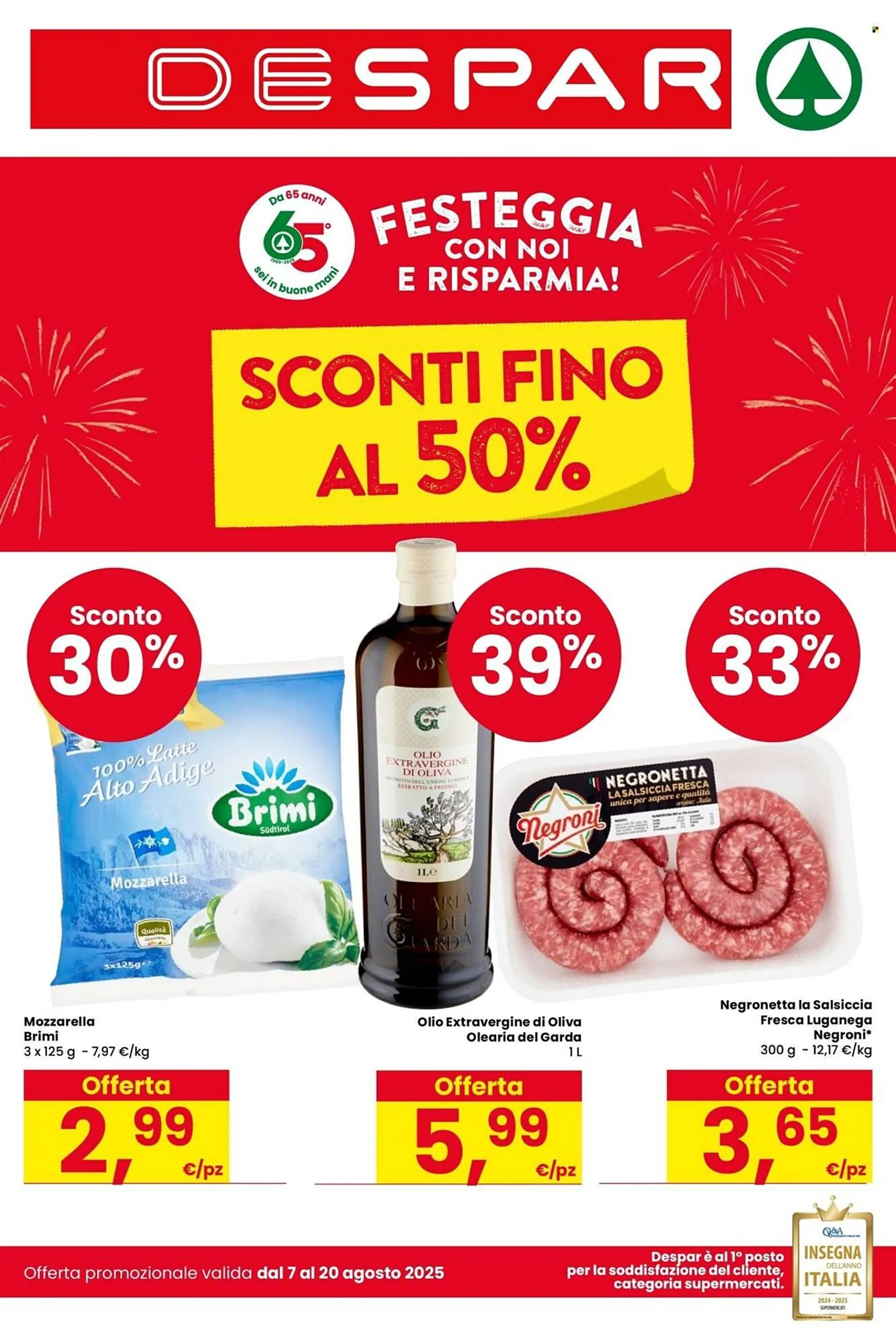 Volantino Despar da 7 agosto a 20 agosto di 2025 - Pagina del volantino 1