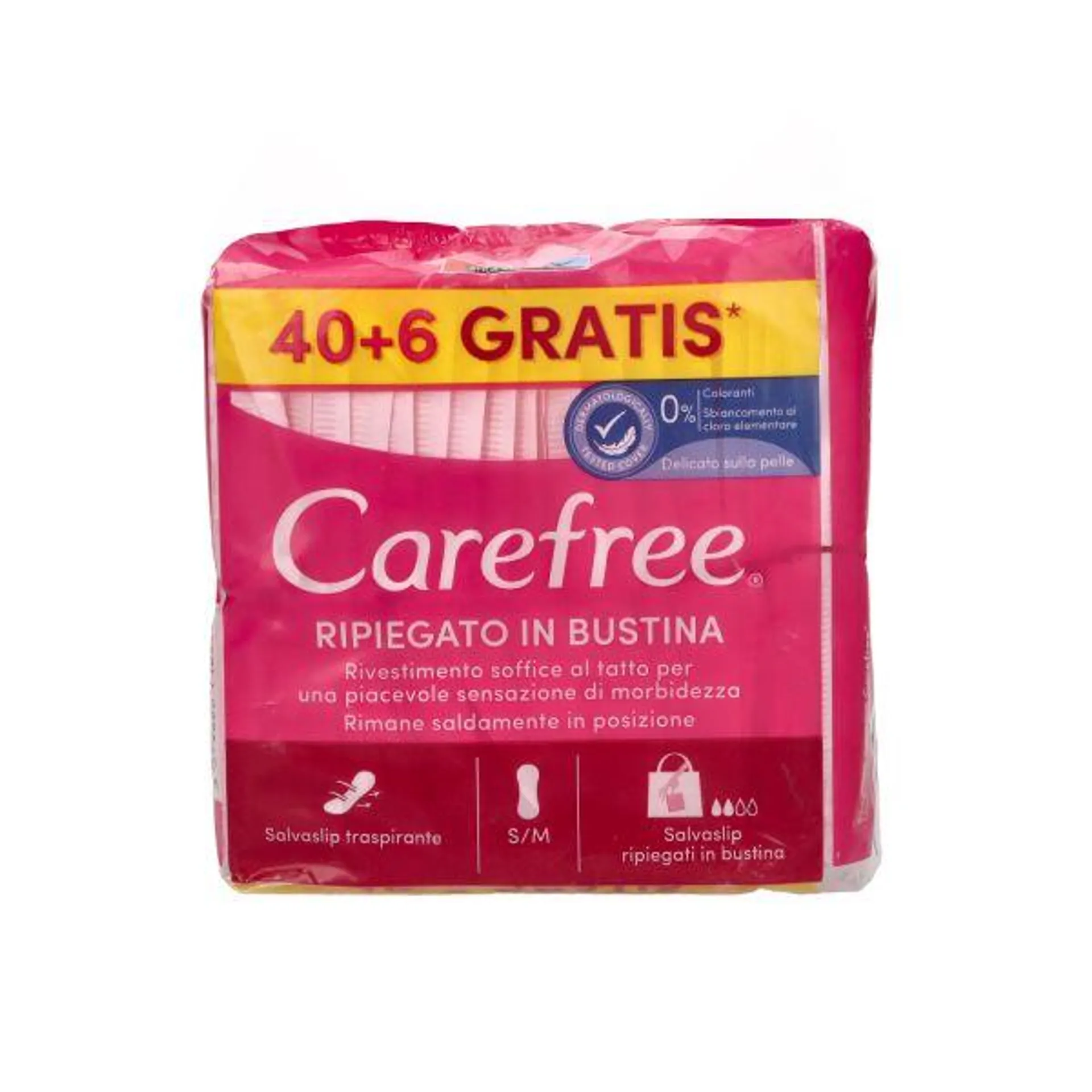 ASSORBENTI CAREFREE RIPIEGATO 46PZ TG.S/M