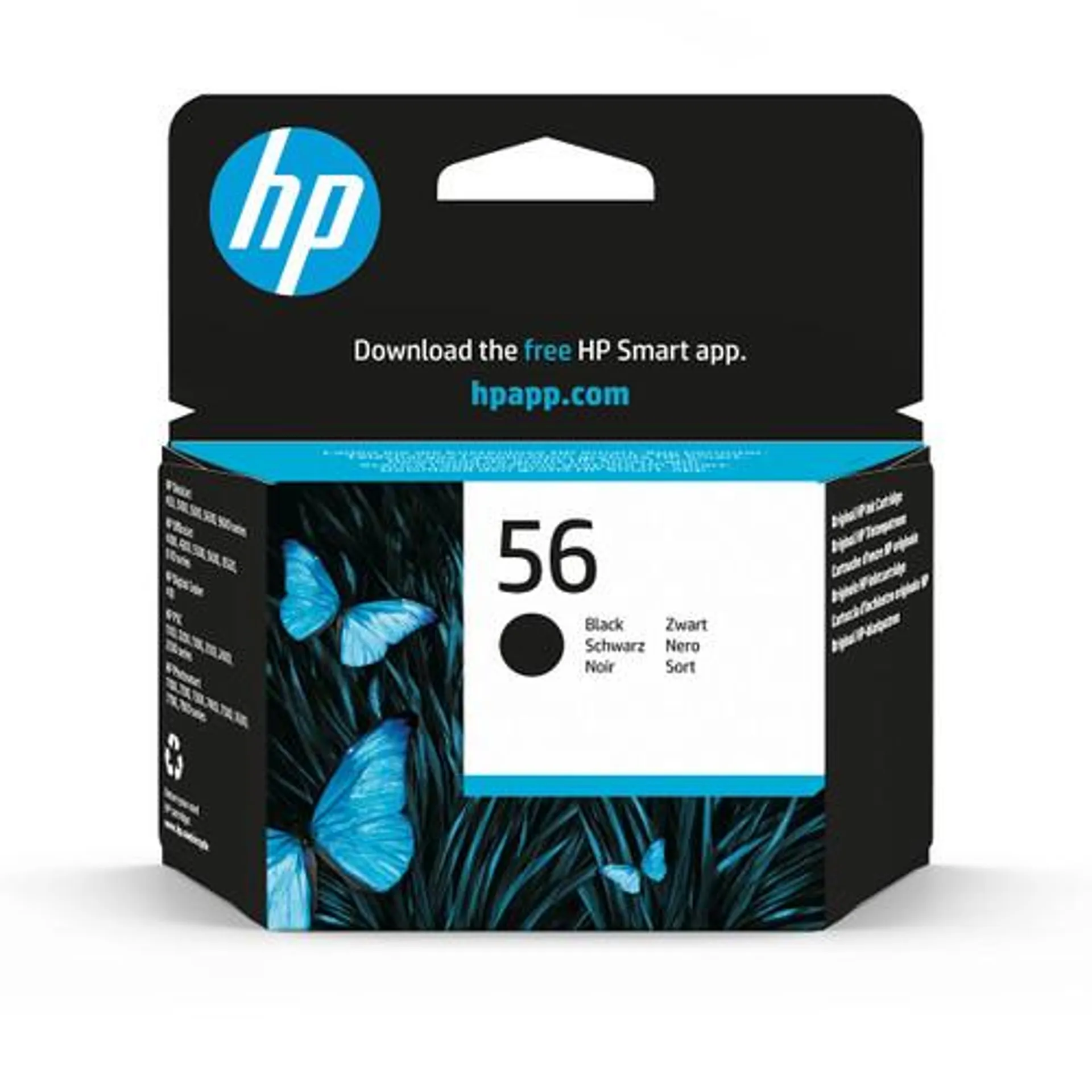 HP - 56A C6656AE, cartuccia di inchiostro originale, da 520 pagine, compatibile con Stampanti HP DeskJet, nero