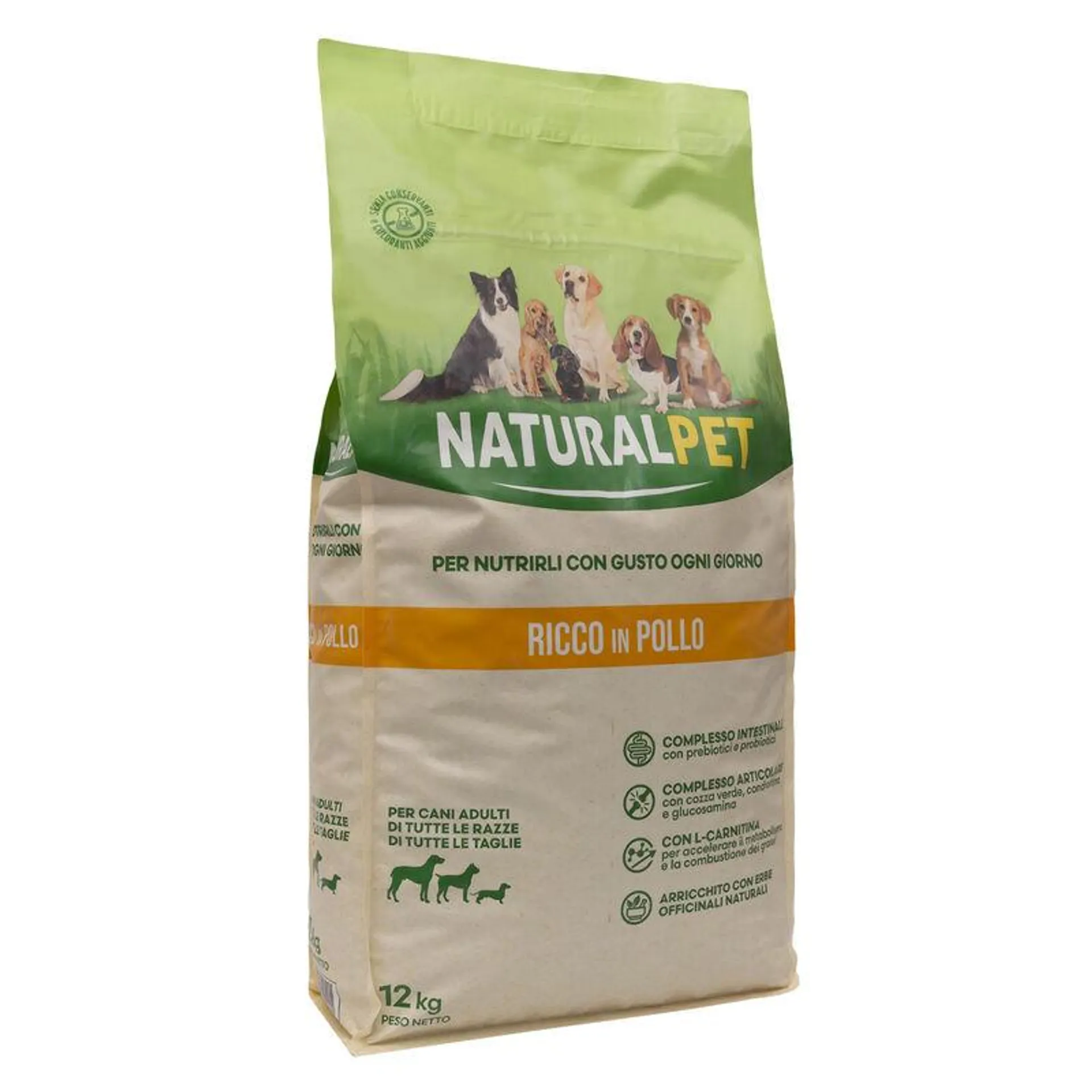 Naturalpet Dog Adult All Breed Ricco in Pollo 12 kg