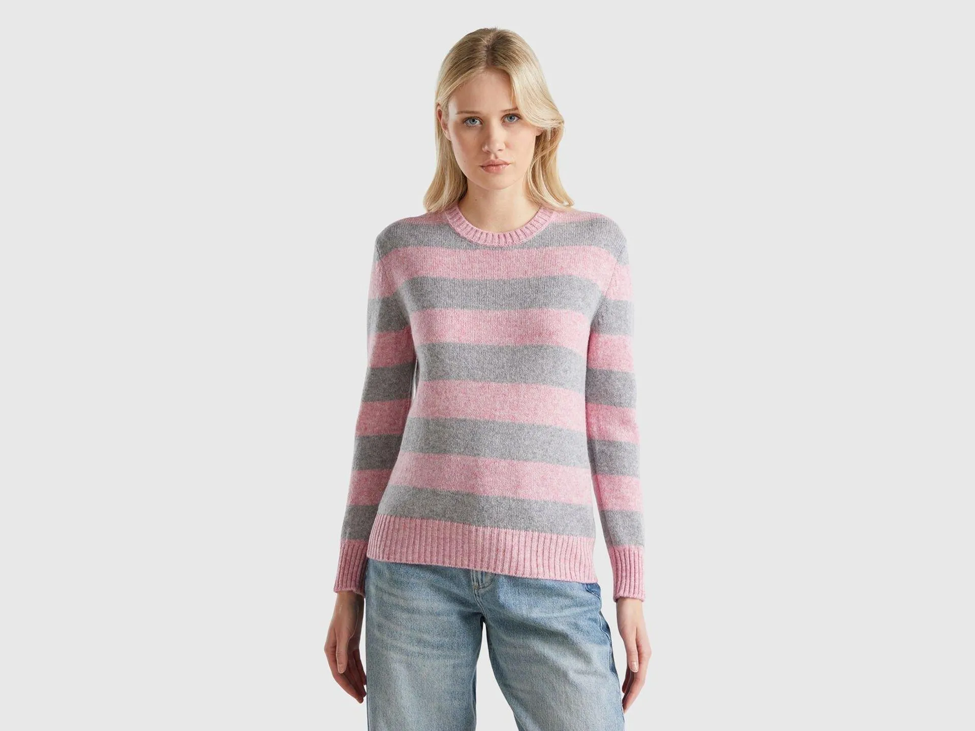 Maglia a righe in pura lana Shetland