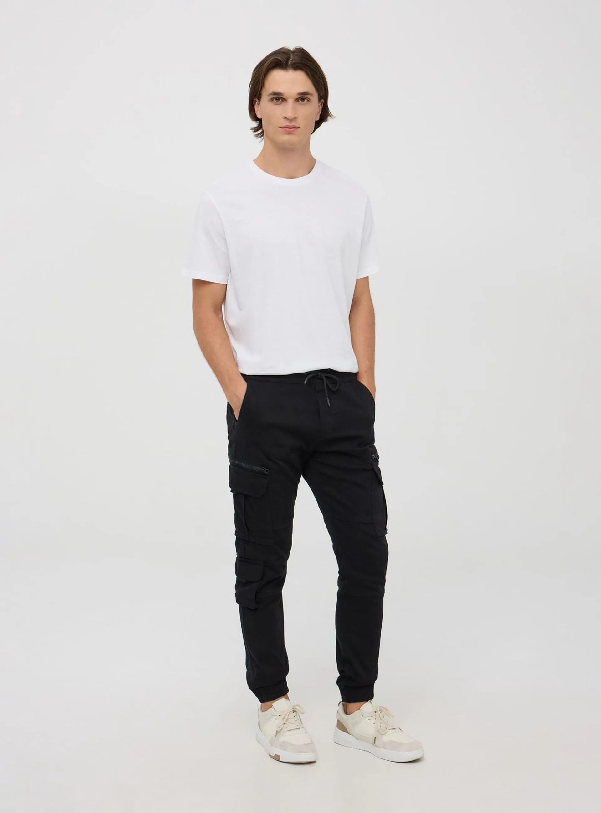 Pantaloni jogger cargo Nero