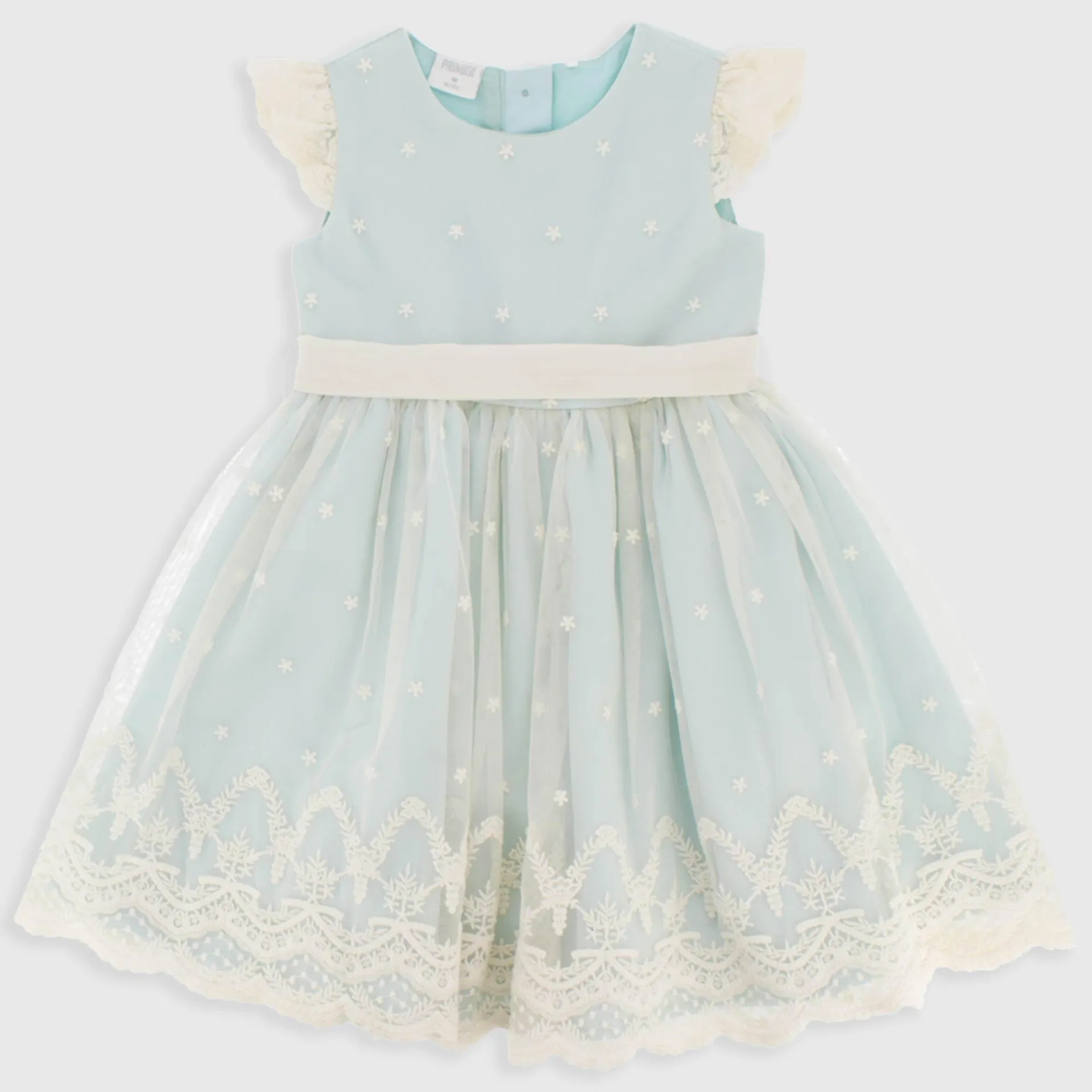 Vestito in satin da Bambina, BIANCO