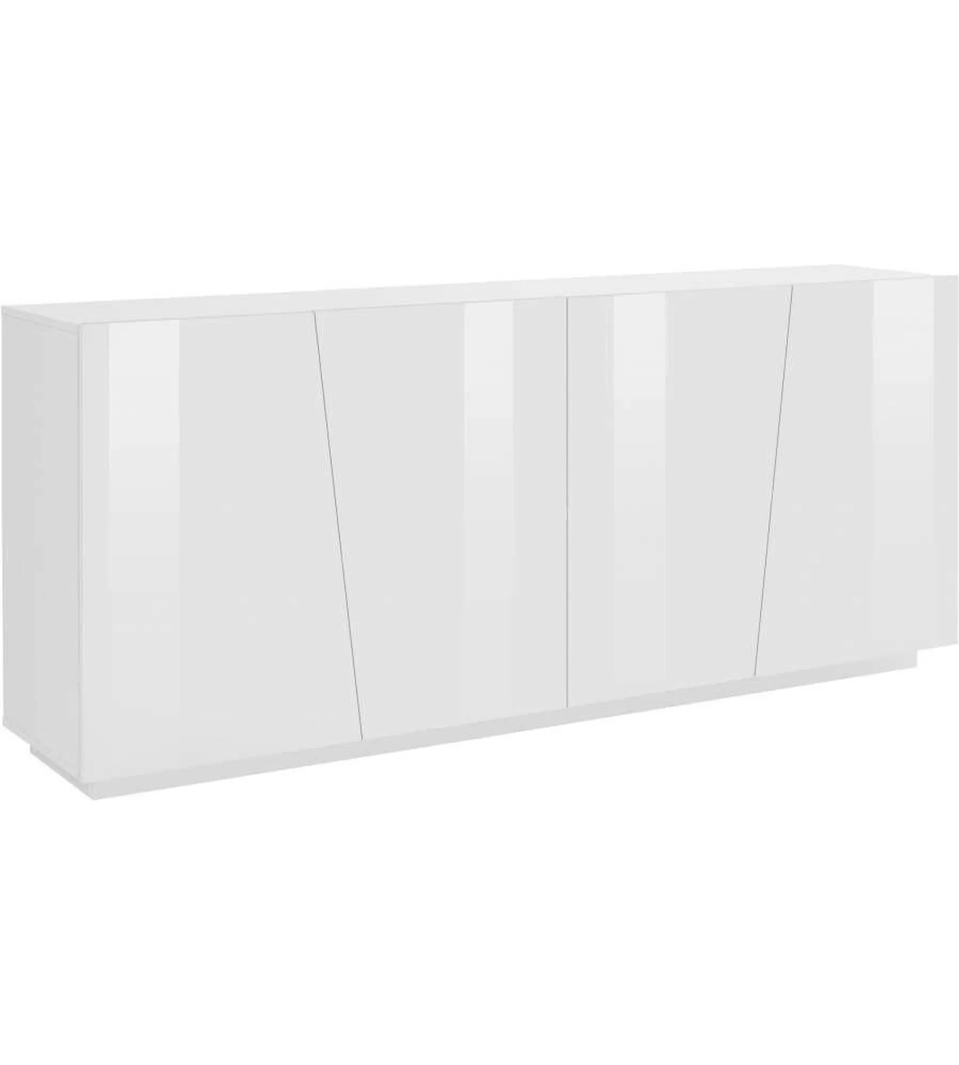 Credenza VEGA moderna 4 ante battente bianco lucido