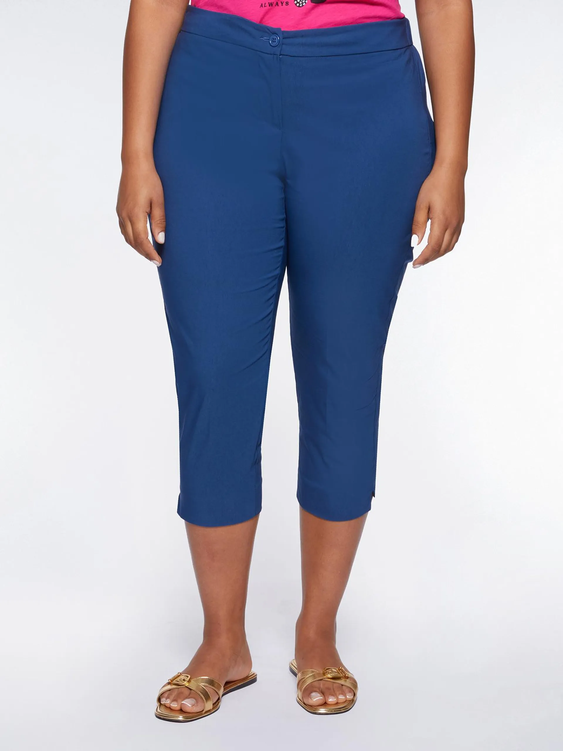 Pantaloni Capri in tessuto stretch