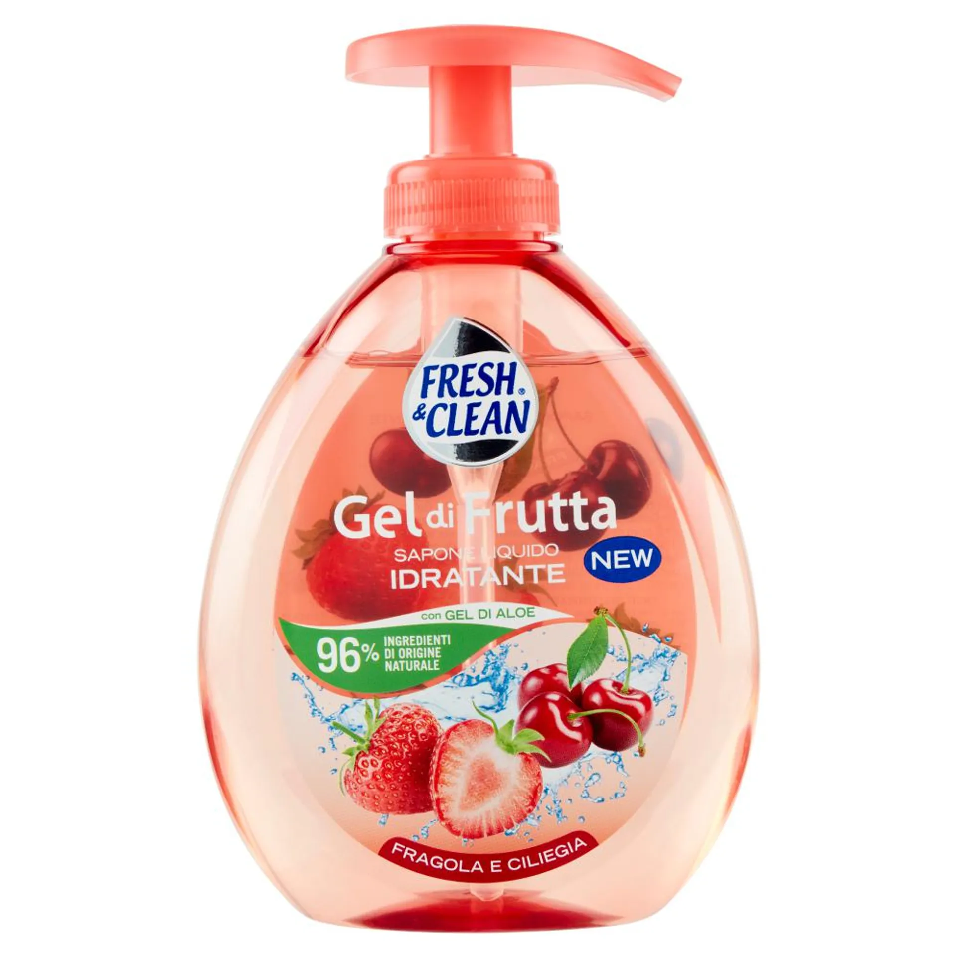 Fresh & Clean Gel di Frutta Sapone Liquido Idratante Fragola e Ciliegia 300 ml