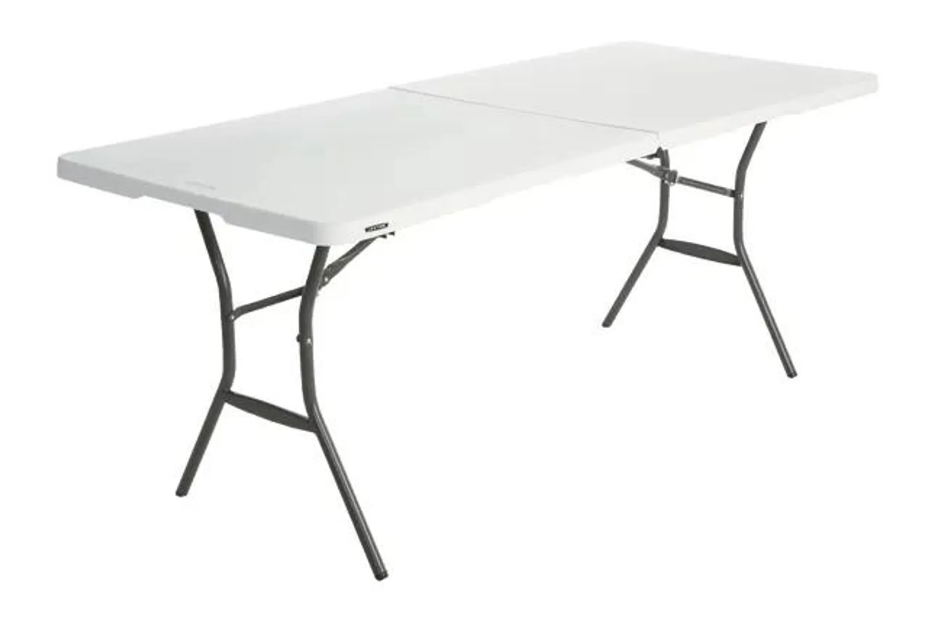 Tavolo da pranzo per giardino Lifetime in ferro con piano in resina bianco per 6 persone 76x183cm