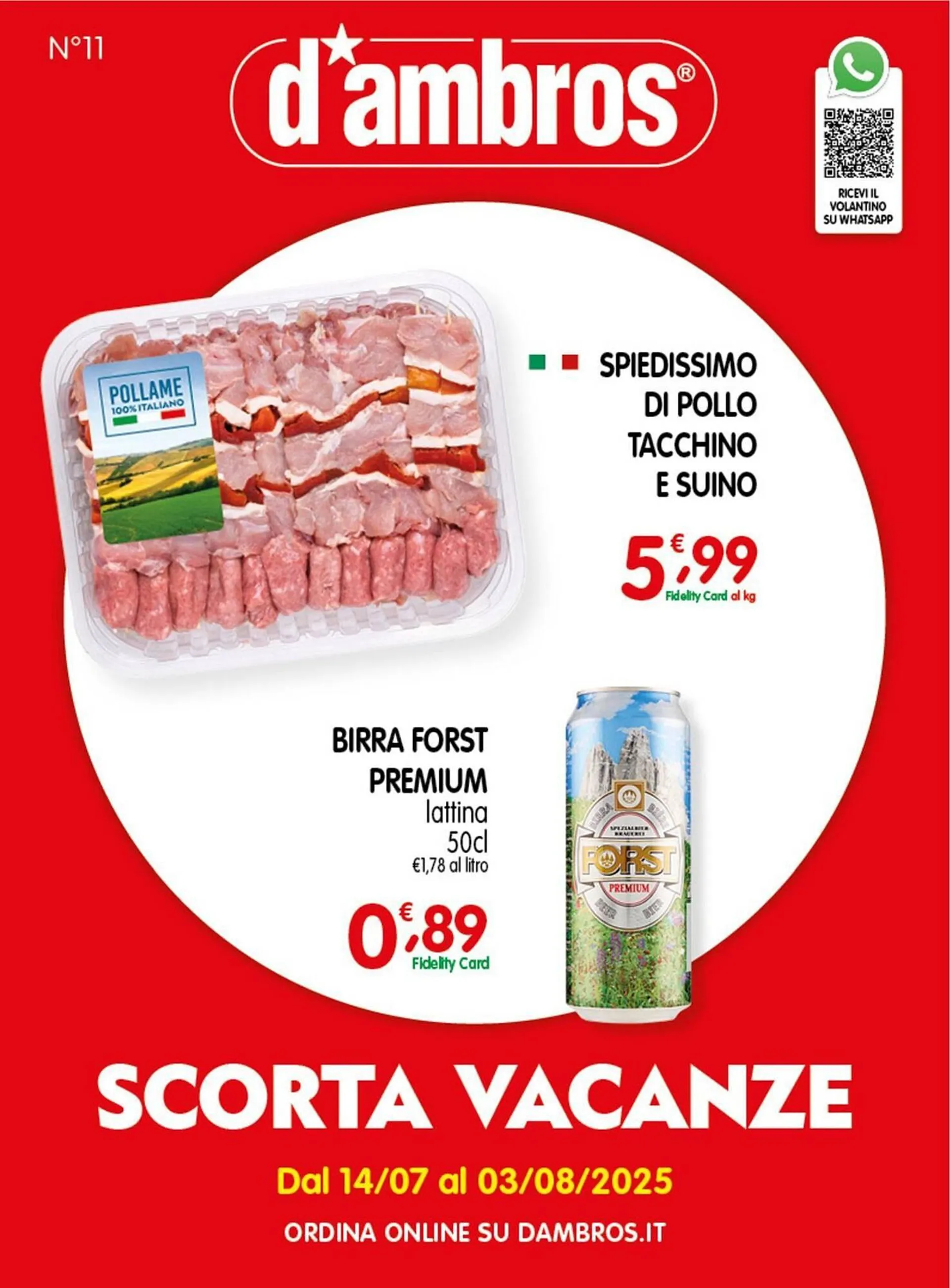 Volantino D'Ambros da 14 luglio a 3 agosto di 2025 - Pagina del volantino 1