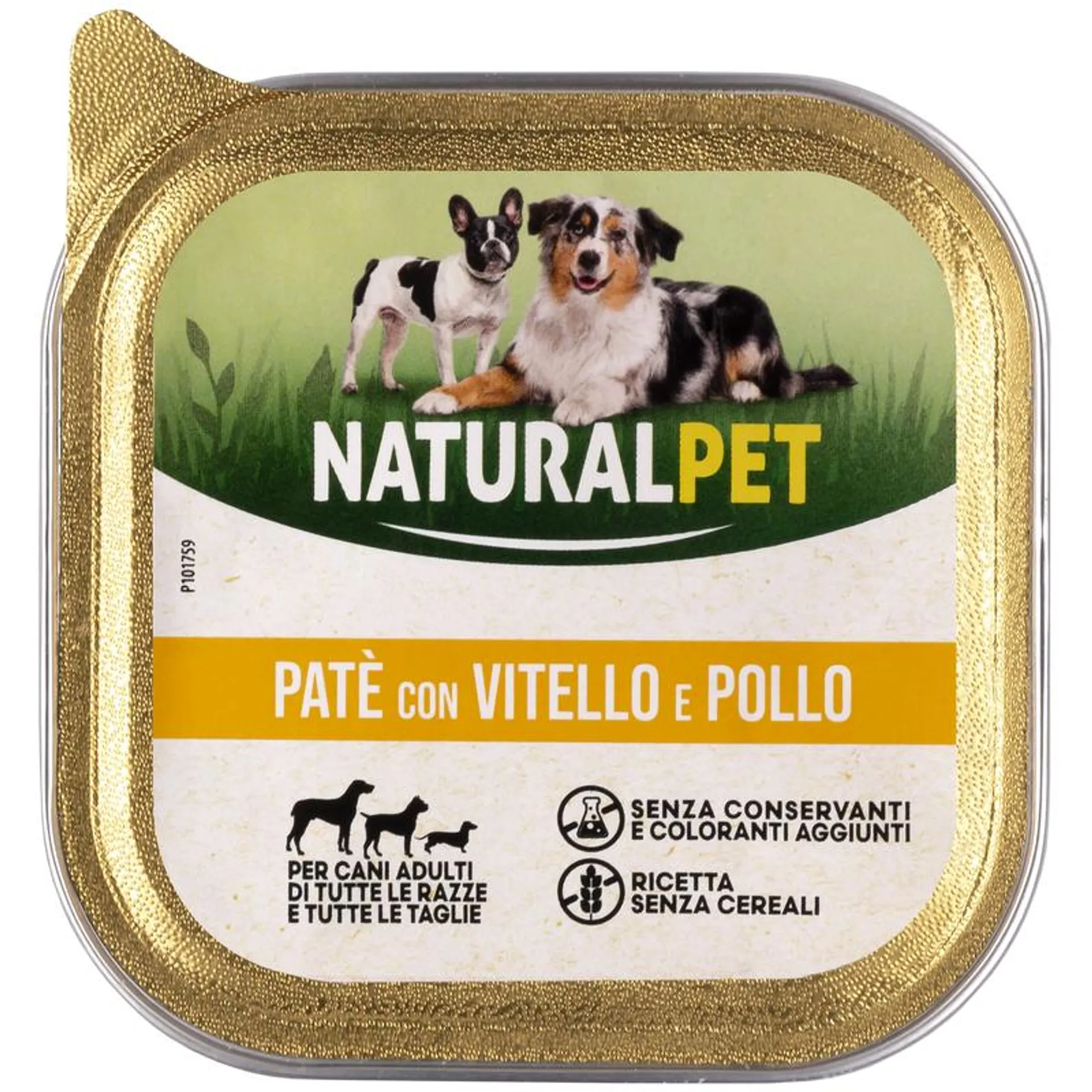 Naturalpet Dog Adulto Paté con Vitello e Pollo 150 gr