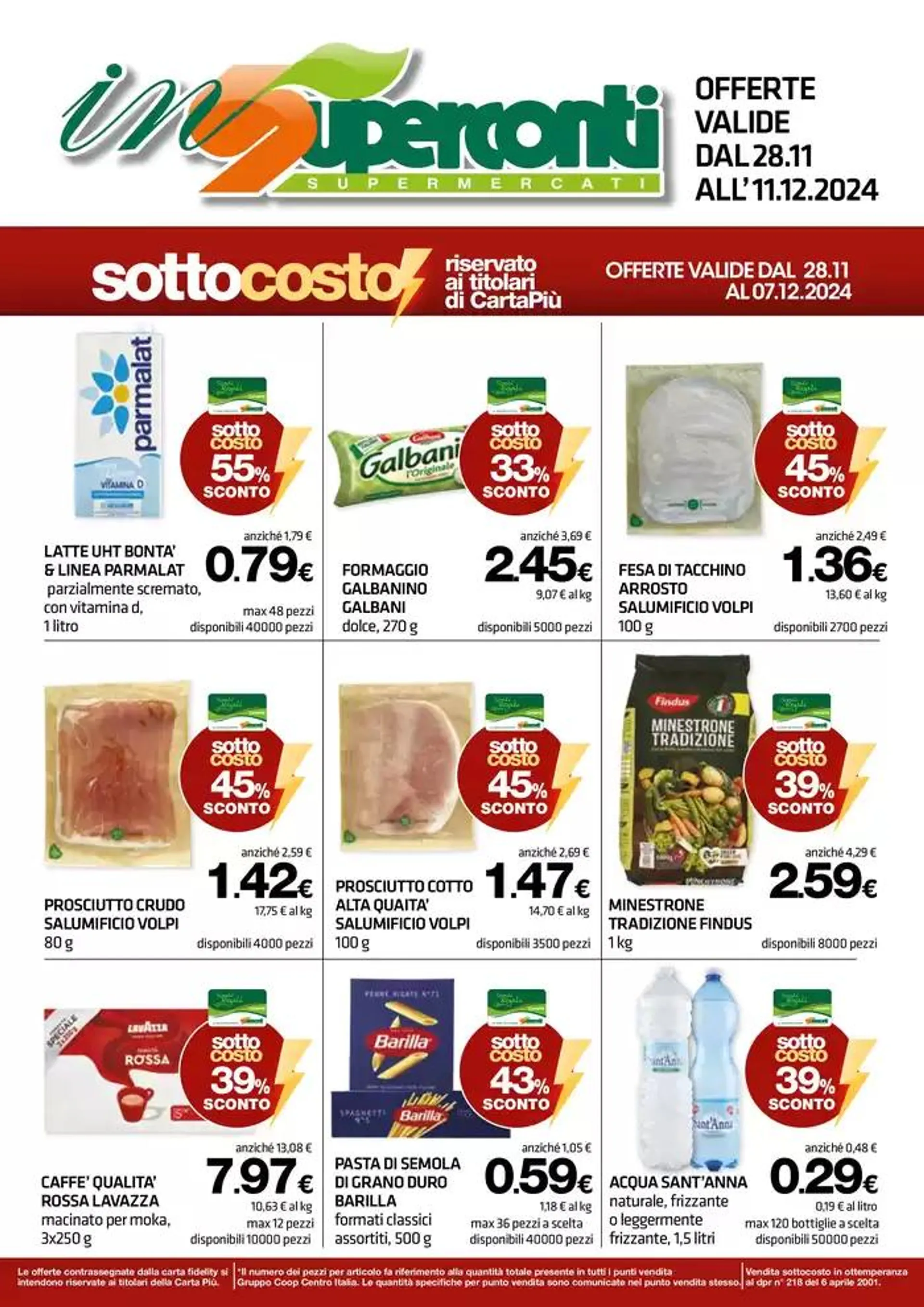 Sottocosto da 28 novembre a 11 dicembre di 2024 - Pagina del volantino 1