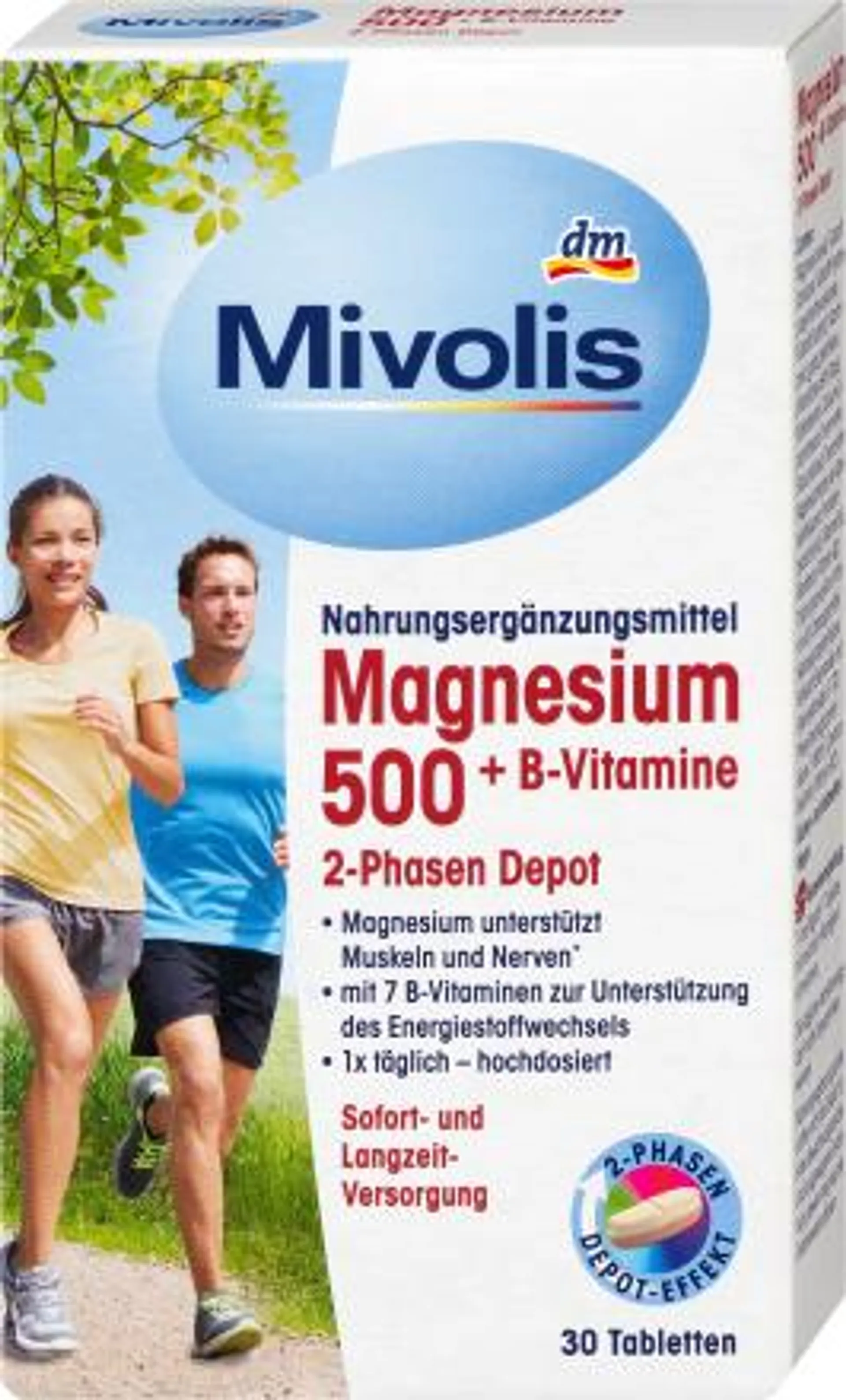 Magnesio 500 + vitamine del gruppo B, 45 g