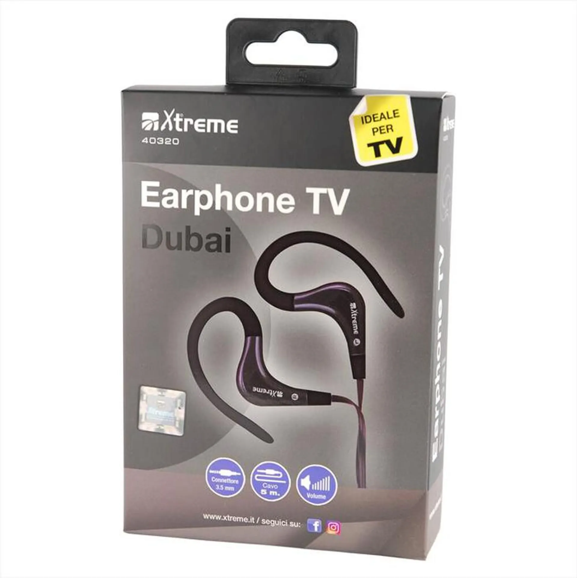 XTREME - 40320 - Auricolari TV Dubai-NERO