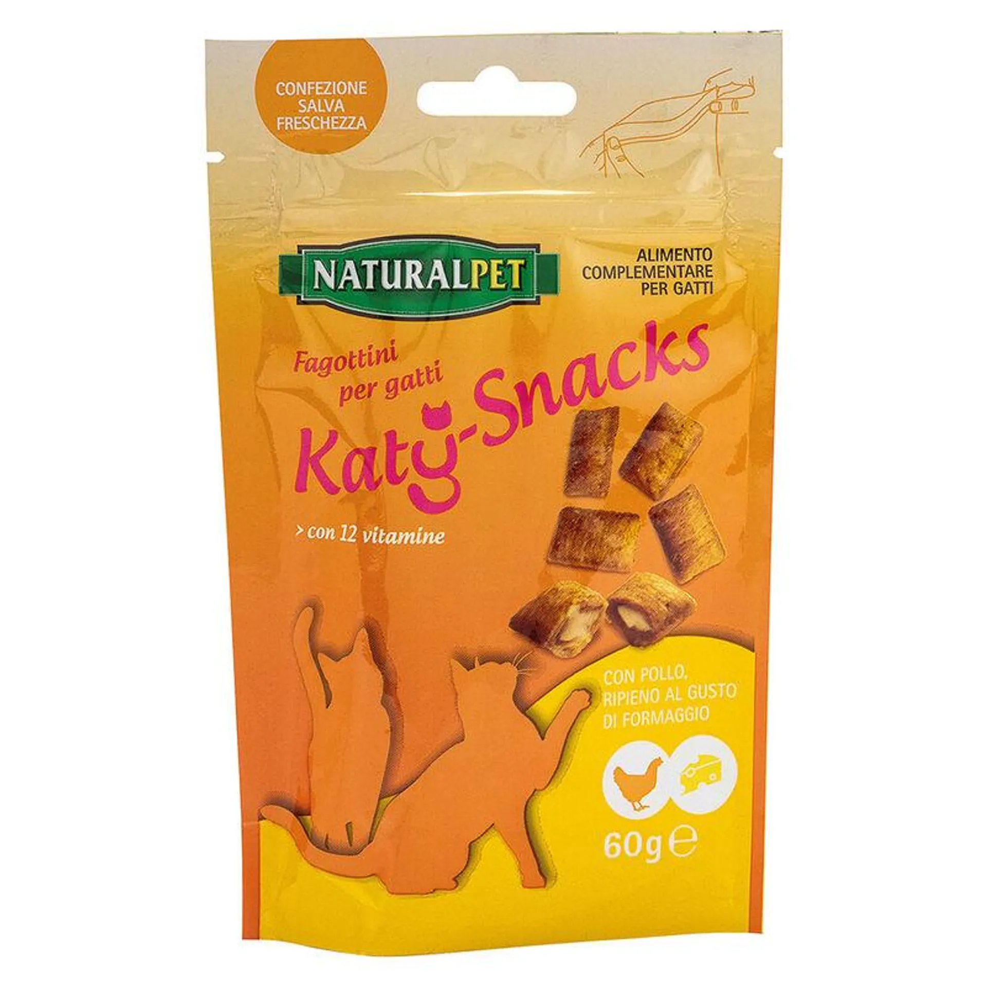 Naturalpet Katy Snacks con Pollo e Formaggio 60 gr