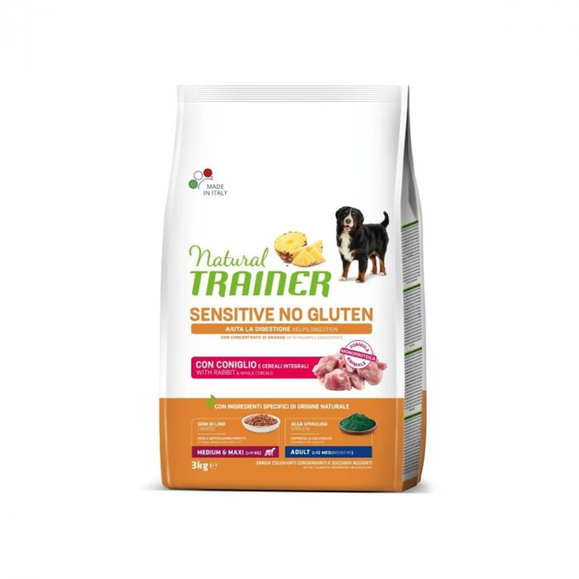 Natural Trainer Sensitive No Gluten cani adulti 3kg